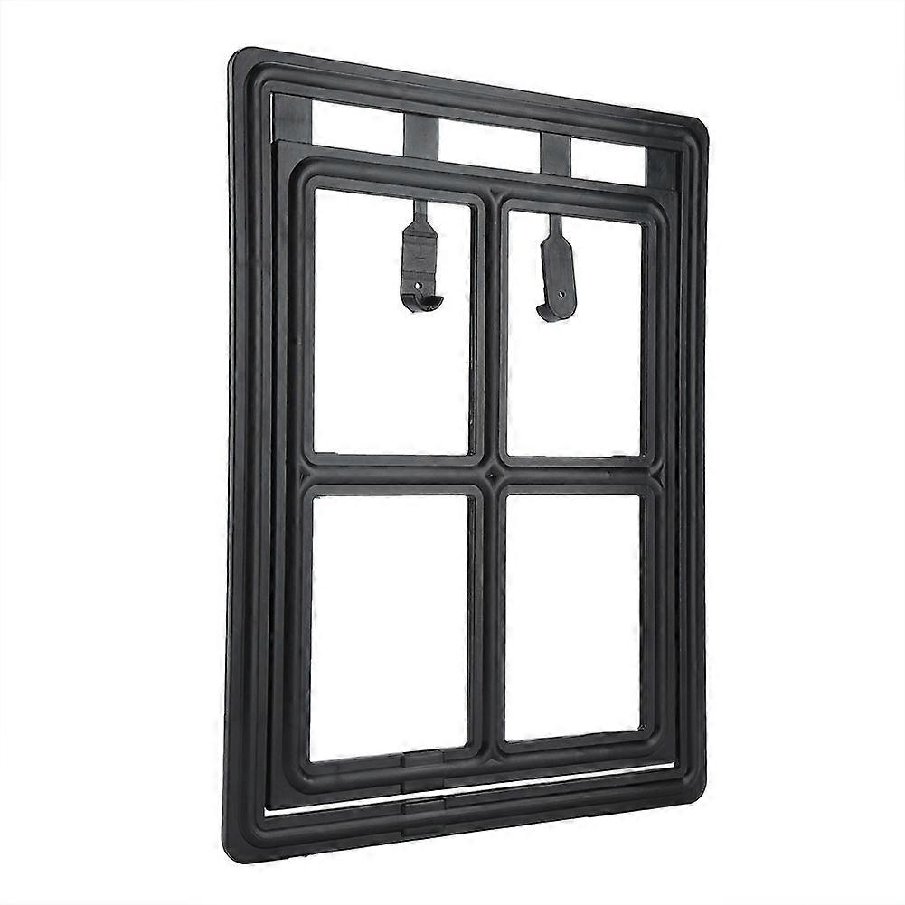 Plastic Pet Dog Puppy Cat Door Magnetic Locking Flap for Screen Window Gate