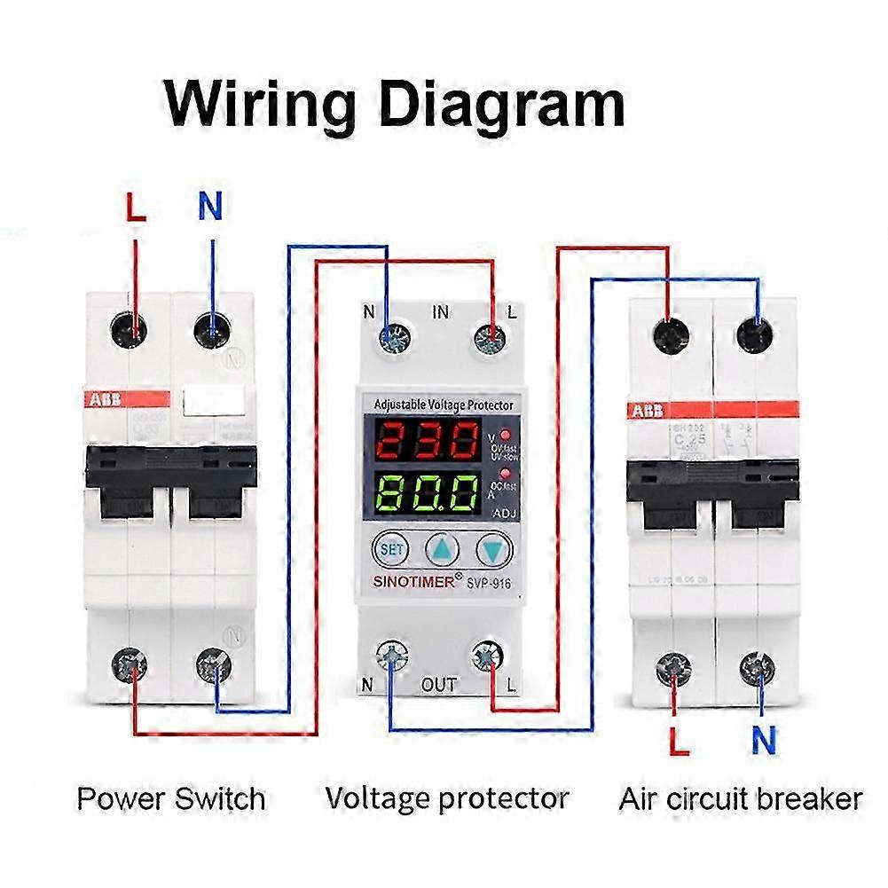 SVP916 230V Adjustable Automatic Over Under Voltage Reset Protection ...