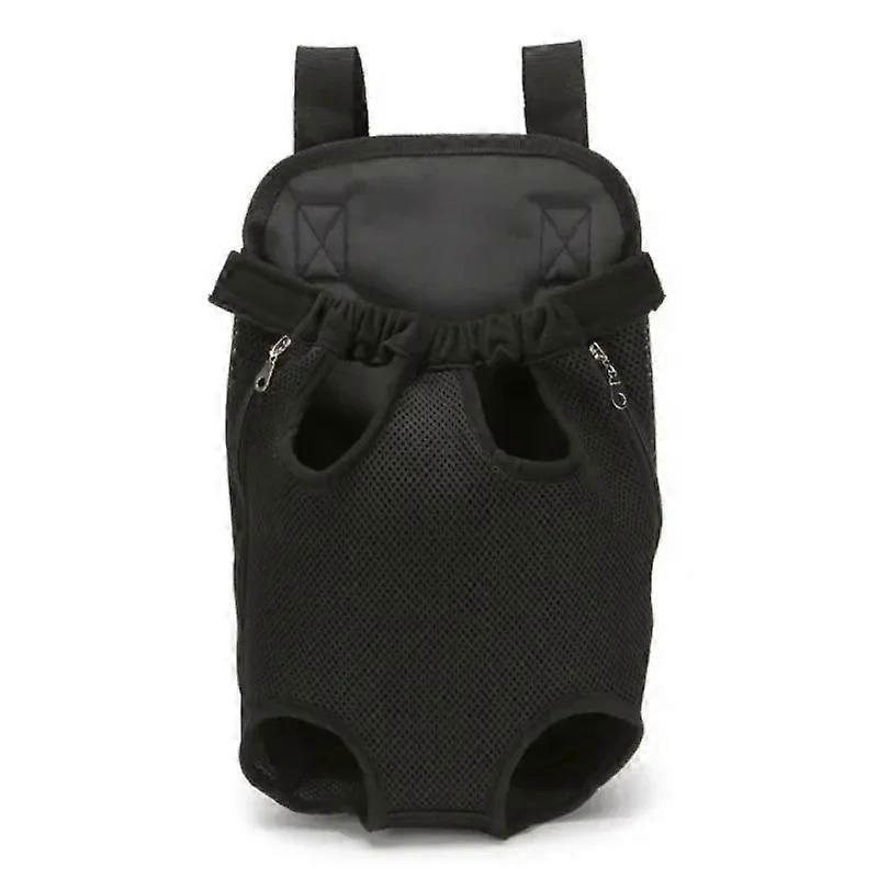 Breathable Mesh Dog Carrier Backpack With Adjustable Straps, Zipper Closure, And Built-in Leash For Small Pets