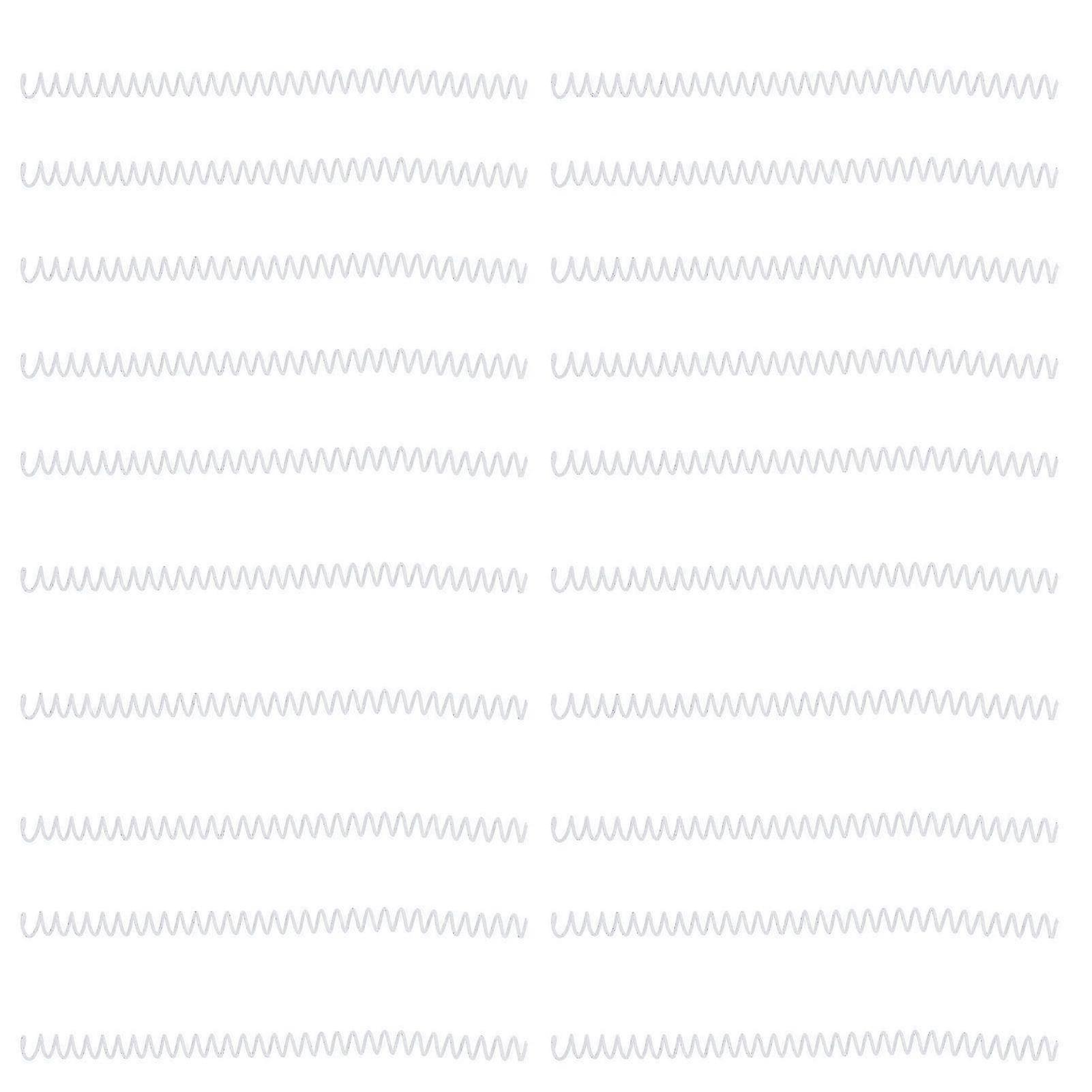 20Pcs Spiral Binding Coils 30 Sheet ABS Plastic Spiral Binding Spines for Stationery Work White