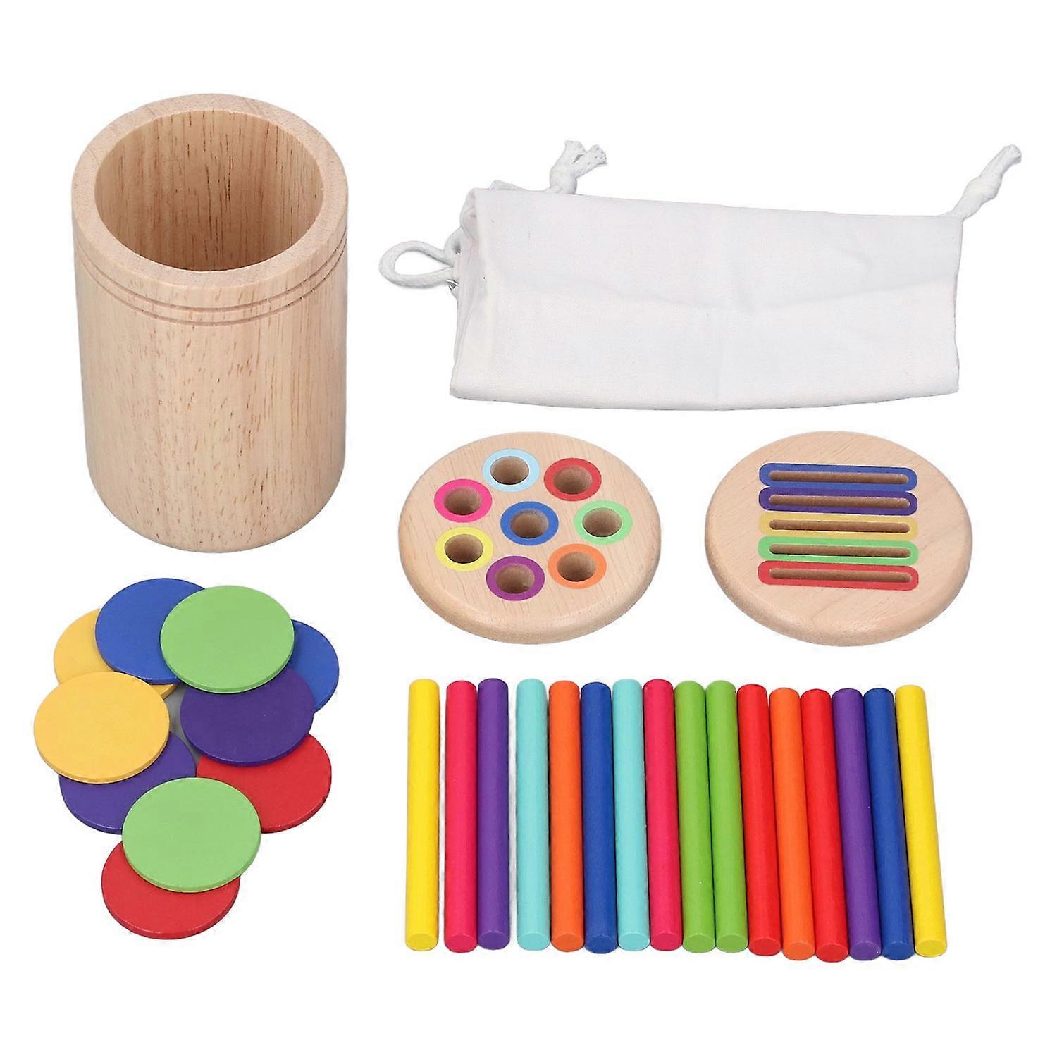 2 in 1 Learning Color Sorting Toys Educational Color Sorting Cup Baby Color Cognition Early Educatio
