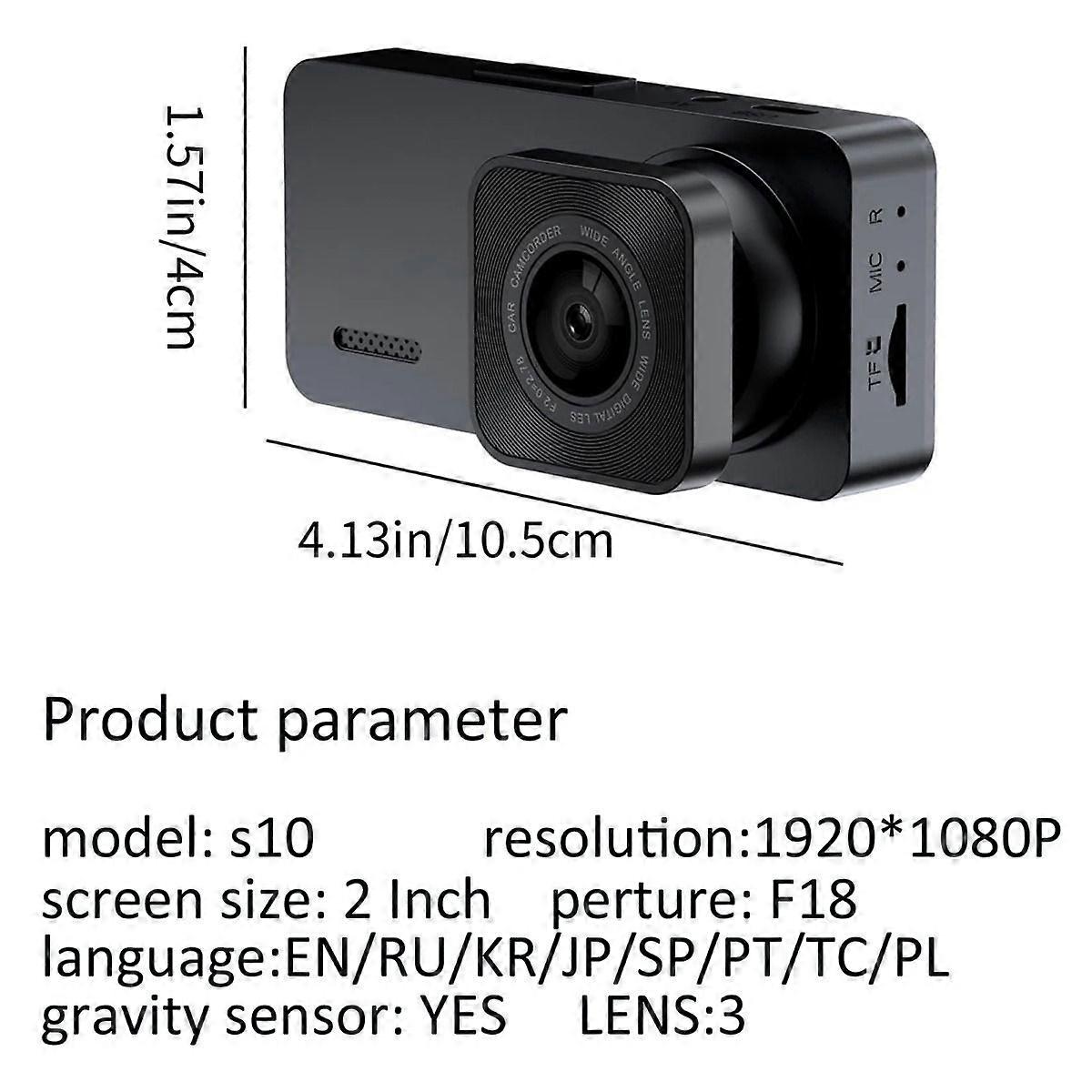 1080P Dash Camera Front Inside, Rear