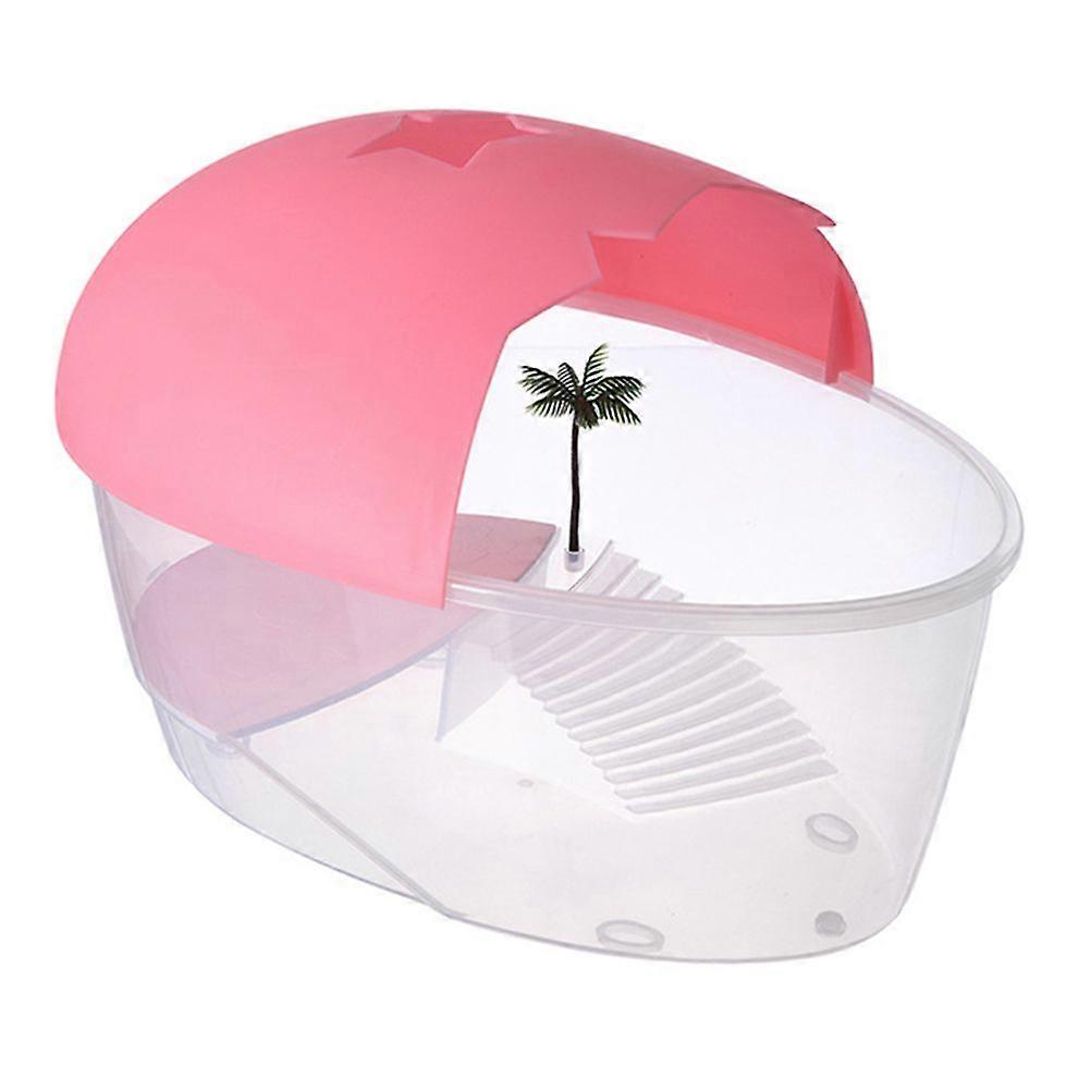 1pc Turtle Tank Plastic Reptile Pet Habitat Box Reptile Pet Perching Box
