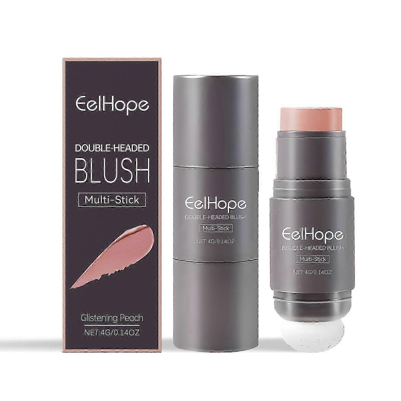 Double head blush Multi-purpose stick, natural light and light nude blush stick, long-lasting blush blush, Rosy makeup stick