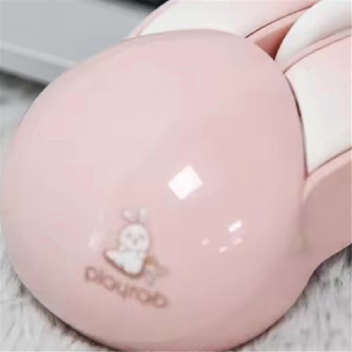 Wireless Silent Mouse, Cute Rabbits Design, 2.4 GHz USB Mini Receiver Optical Mouse for Laptop, PC,