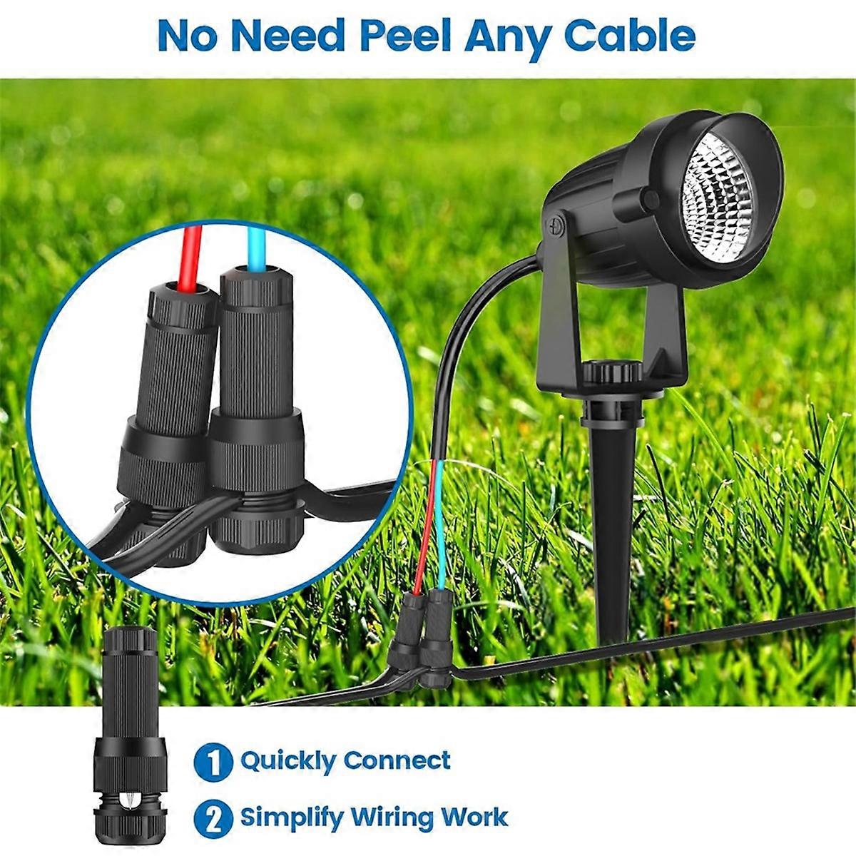 Low Voltage Wire Connectors -12-18 Gauge Waterproof Landscape Lights A