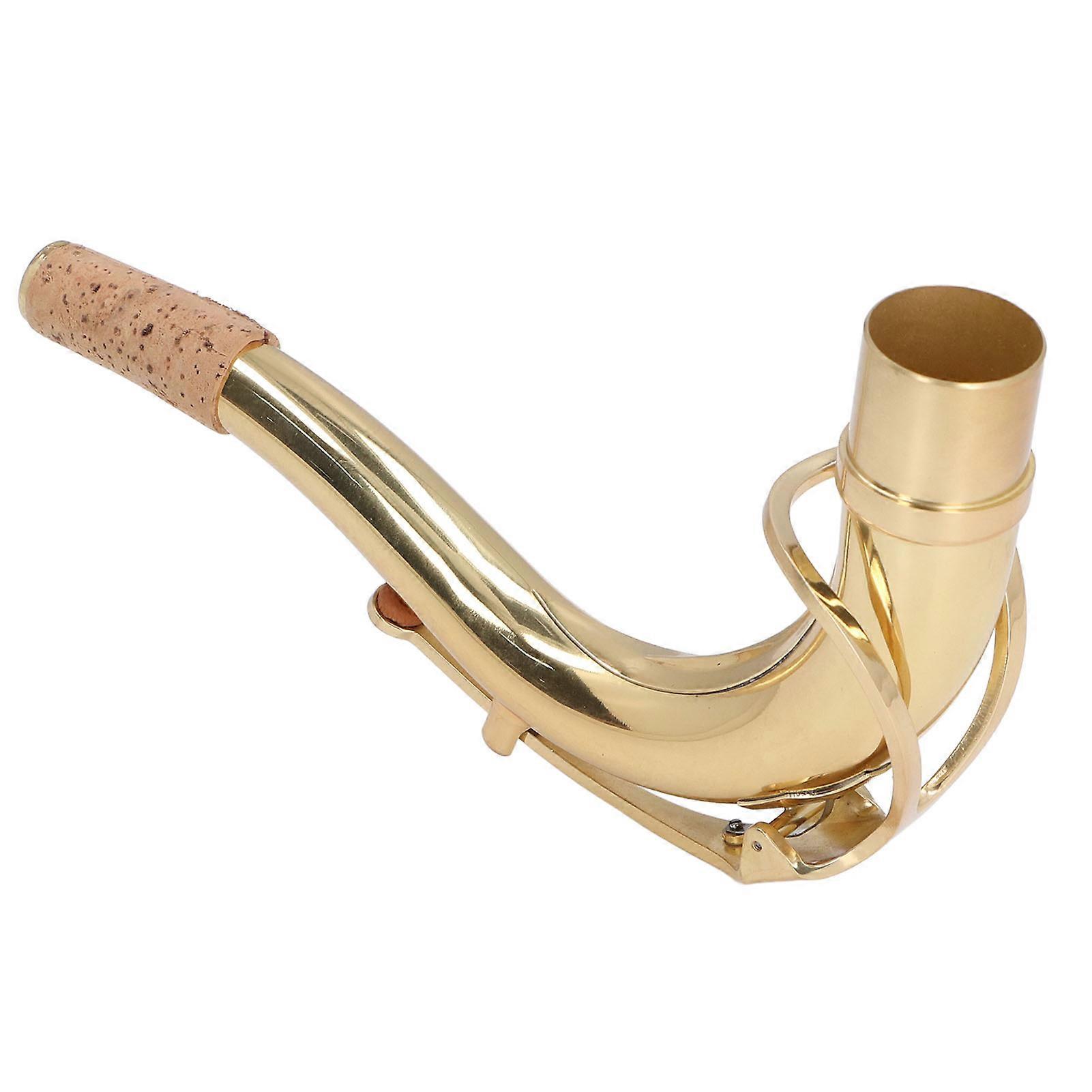 Ricambio per manico a sax-curva del sax tenore piatto colore oro B, calibro 27,5 mm