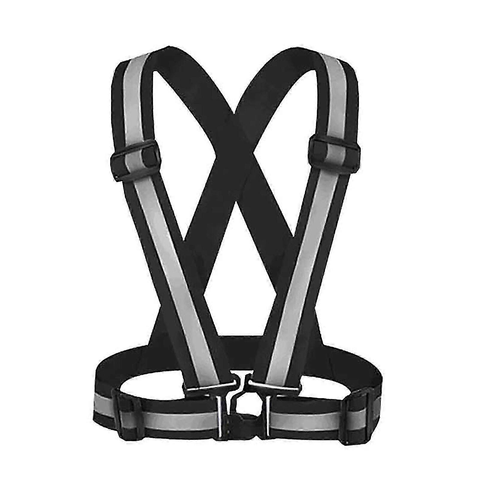 High Visibility Reflective Gear for Running Cycling and Motorcycle Safety with Adjustable Straps and Vis Straps