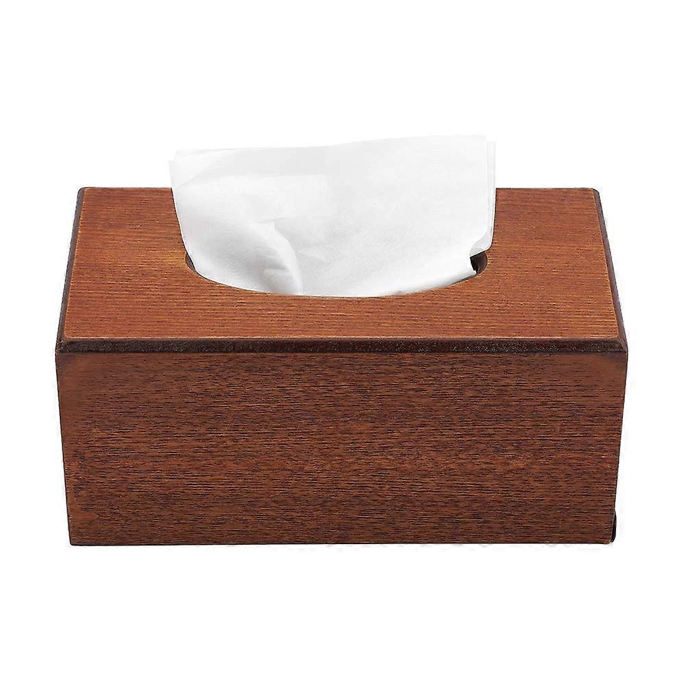 Brown Tissue Box Cover for Bathroom 9 x 4.7 x 4 Inch