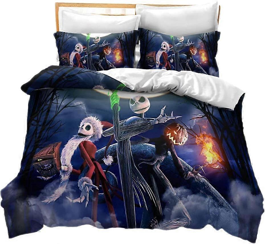 2 PCS Twin Size Duvet Cover Set with Valentine's Day Rose Decor for Christmas, Soft Fabric Bedding Set