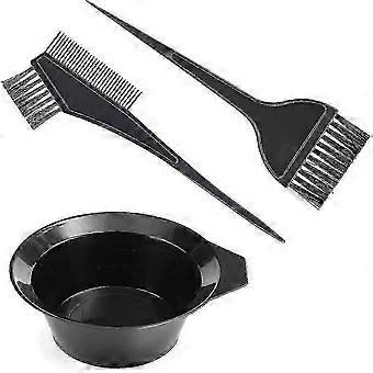 3Pcs Hair Colouring Tools, Brush Double-sided Coloring Comb and Bowl Set
