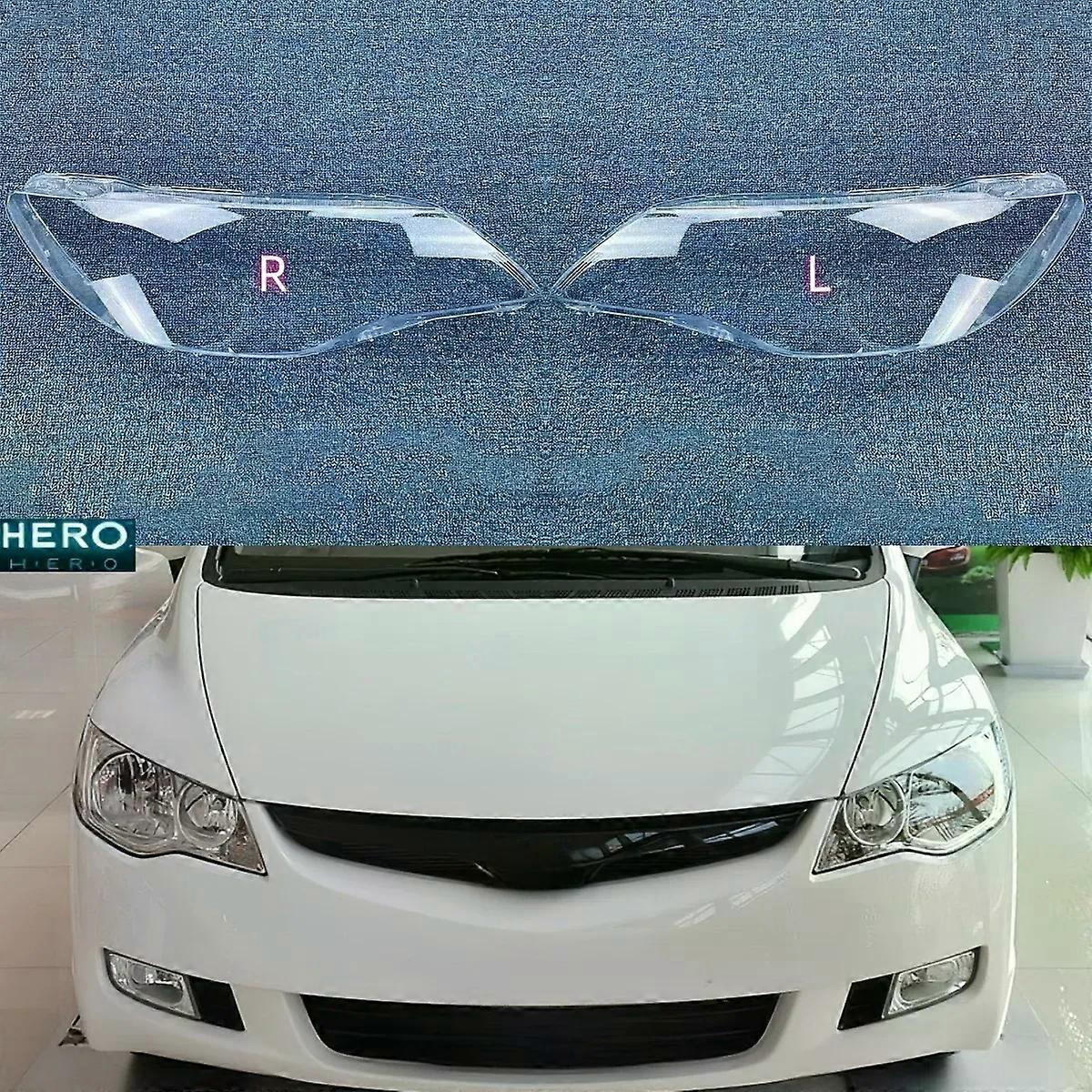High qualityFor Honda Civic 2006 2007 2008 2009 Headlamp Lamp Shell Headlight Cover Transparent Lens Plexiglass Replace Original Lampshade