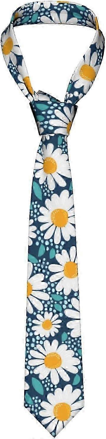 Small White Flowers Novelty Necktie Stylish and Amusing MSF