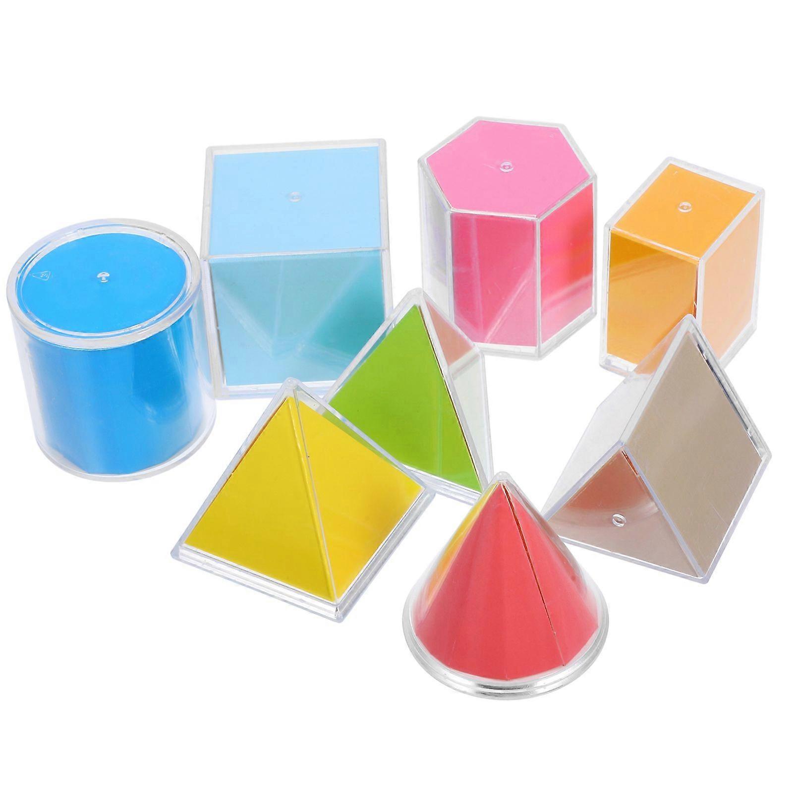 1 Set geometric models geometric solids manipulative geometric solids geometric blocks counting blocks manipulatives for preschool preschool manipulat