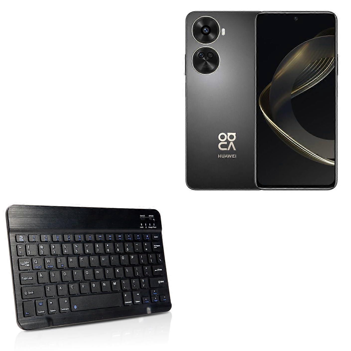 Keyboard Compatible with Huawei nova 11 SE - Bluetooth Chiclet Keyboard, Thin Design, Jet Black Color