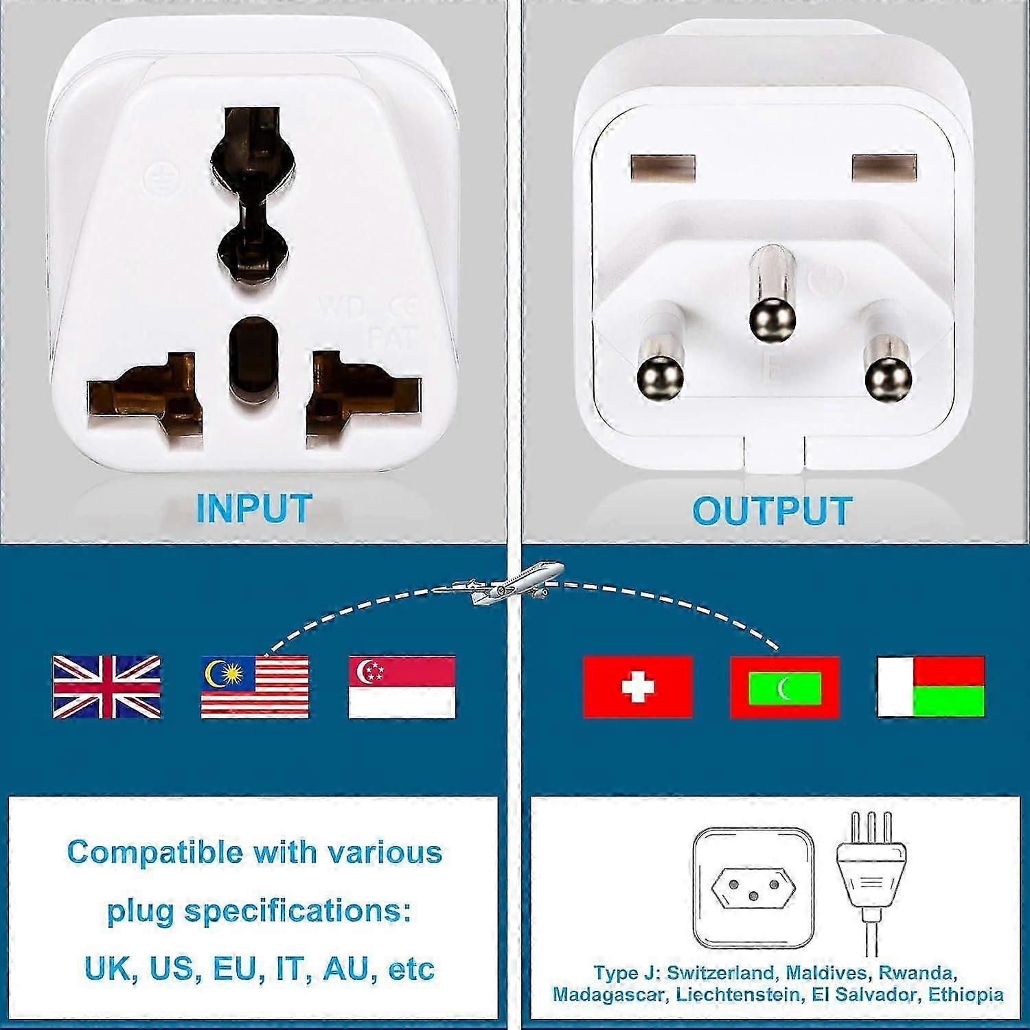 3 Pack UK To Switzerland Plug Adapters Switzerland Swiss Plug Adaptor 3-pack-uk-to-switzerland-plug-adapters-switzerland-swiss-plug-adaptor