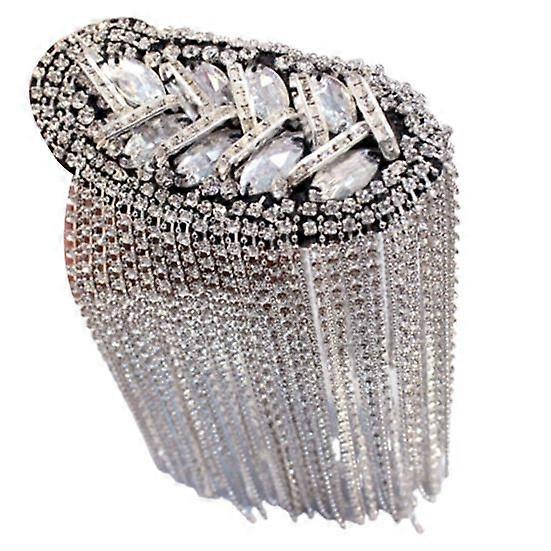 Temperament Tassels Rhinestones Durable Shiny Shoulder Brooch Bag Decor Epaulette
