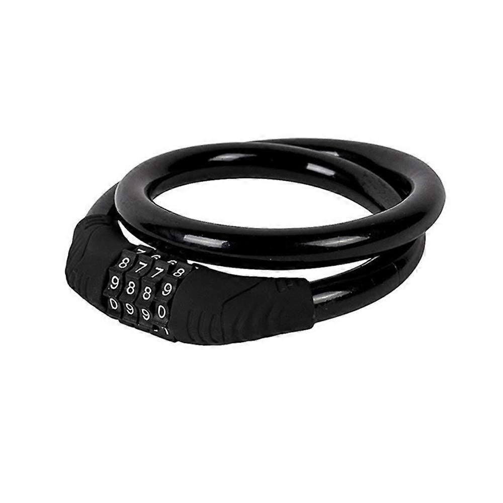 Bicycle Lock, 4 Digits Combination Bicycle Lock Portable Anti-theft Bicycle Combination Lock for Bicycle, Motorcycle, Electric Bicycle (Black)