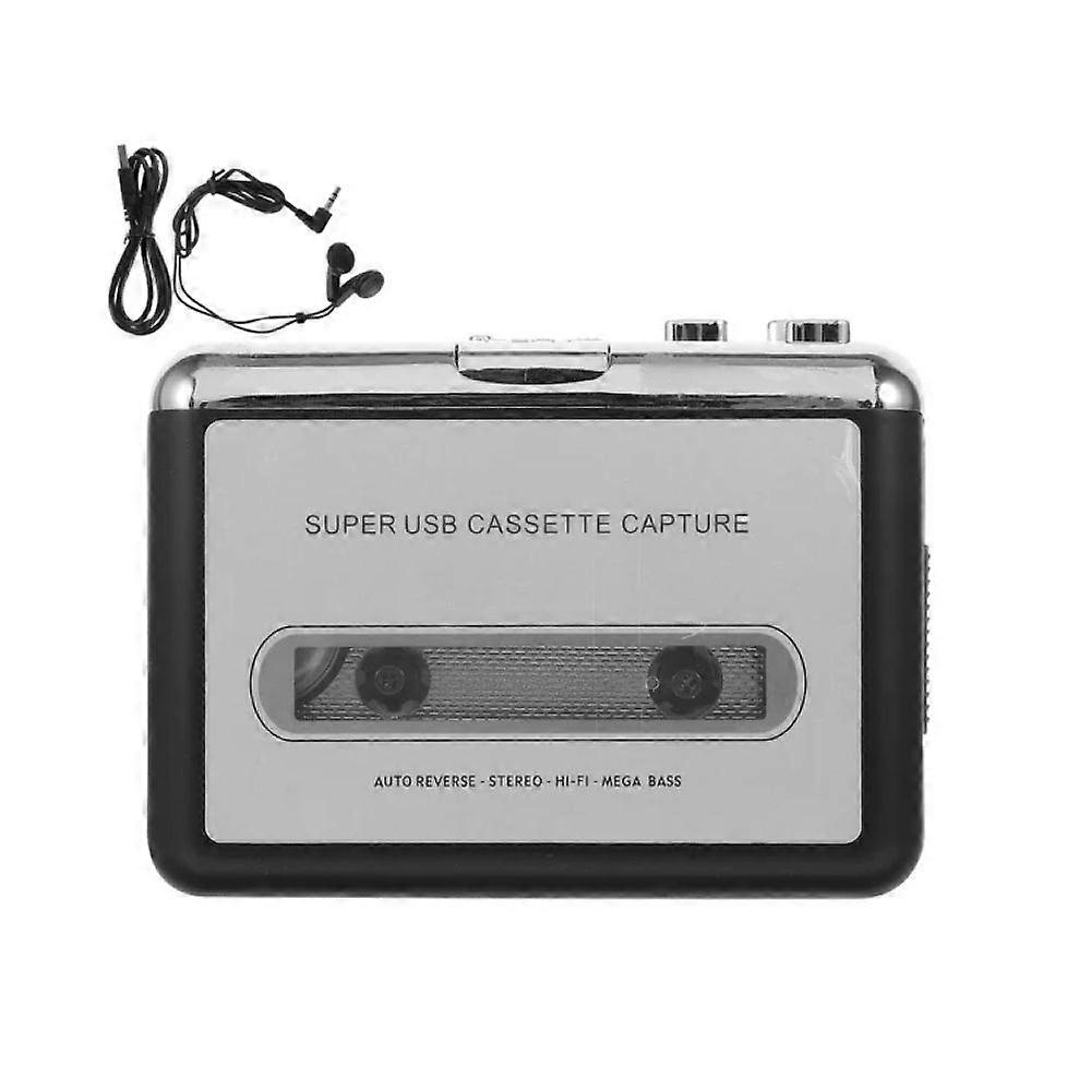 Cassette Player Tape to MP3 Converter USB Cassette Tape Capture Portable Audio Tape Player