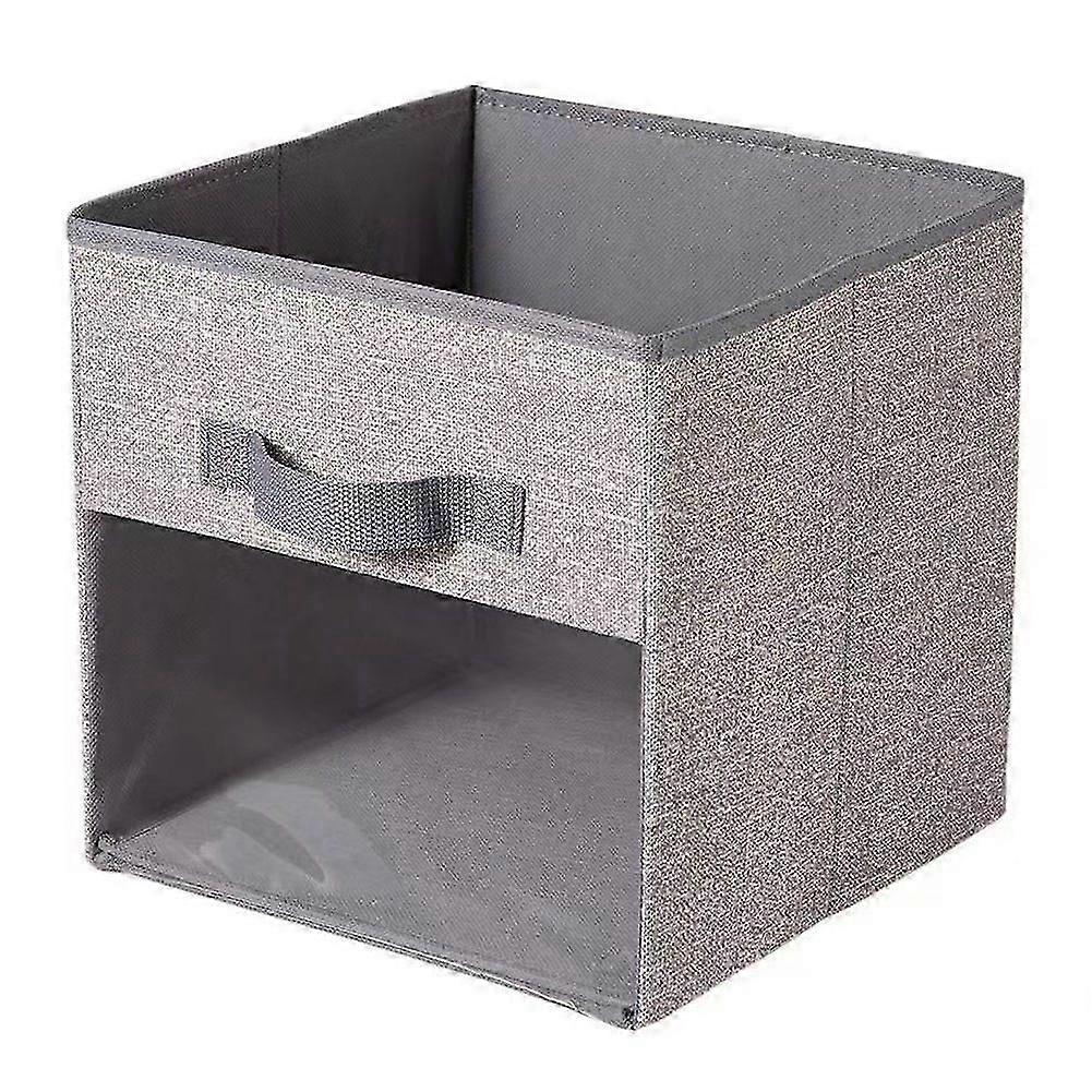 Fabric Cube Storage Box Transparent Storage Box for Closet Foldable Storage Box B