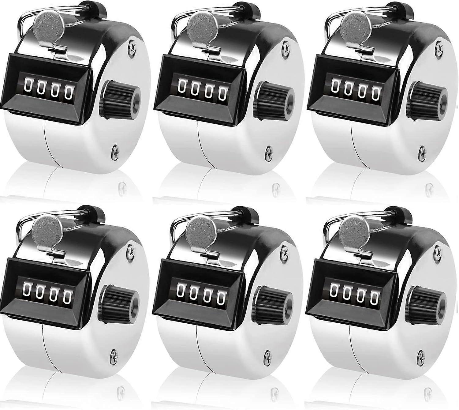 6 Pack Hand Tally Counter 4-Digit Lap Counter Clicker Handheld Mechanical Number Click Counters
