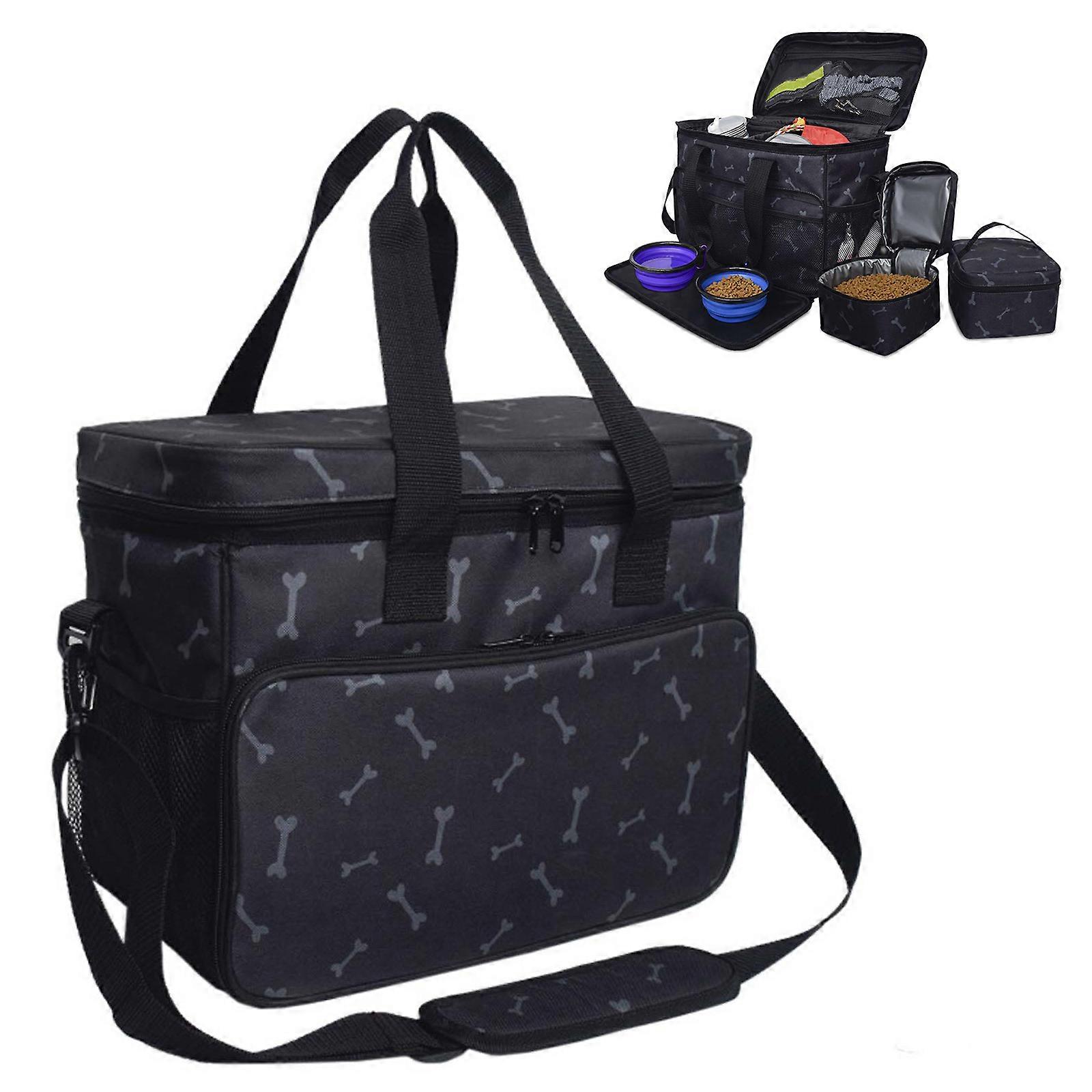 Pet Travel Shoulder Bag Multi-function Dog Food Tote for Carrier Container Organ Multicolor