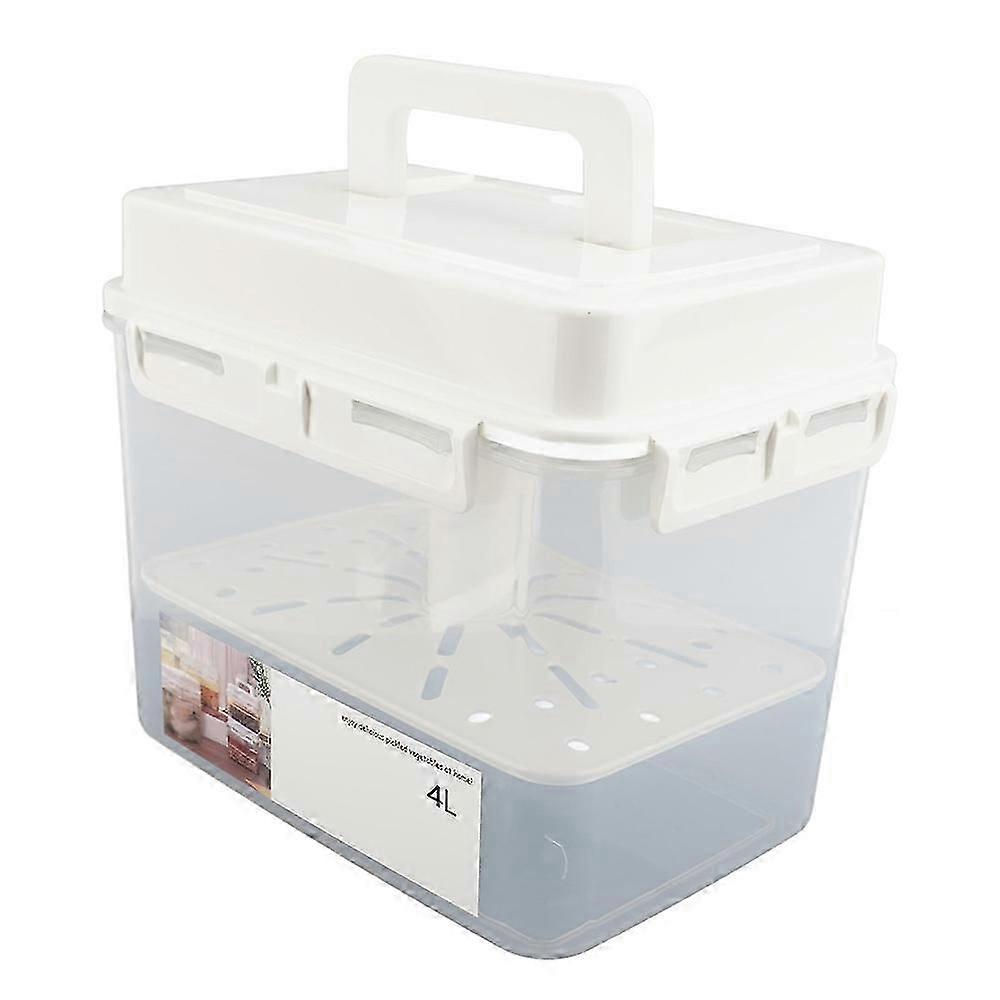 4L Pickle Kimchi Containers Press Plate Leakproof Airtight PP Storage Container with Handle