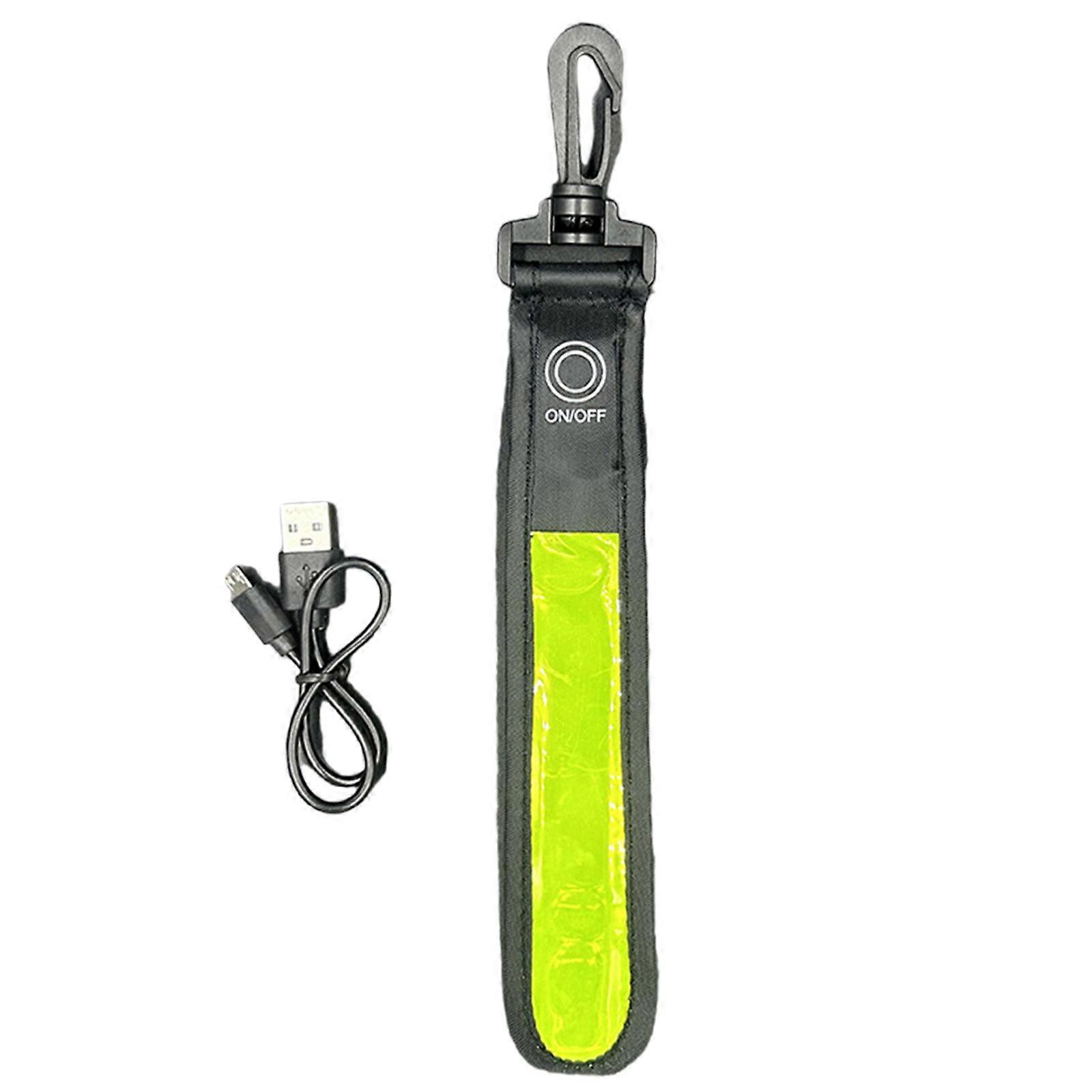 Reflective Strips Safety Reflector Pendants Reflective Pendants Safety Keychains Reflective Strap Keyring for Backpacks  Yellow