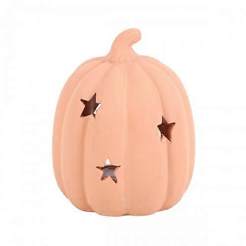 Something Different Terracotta Pumpkin Halloween Tea Light Holder