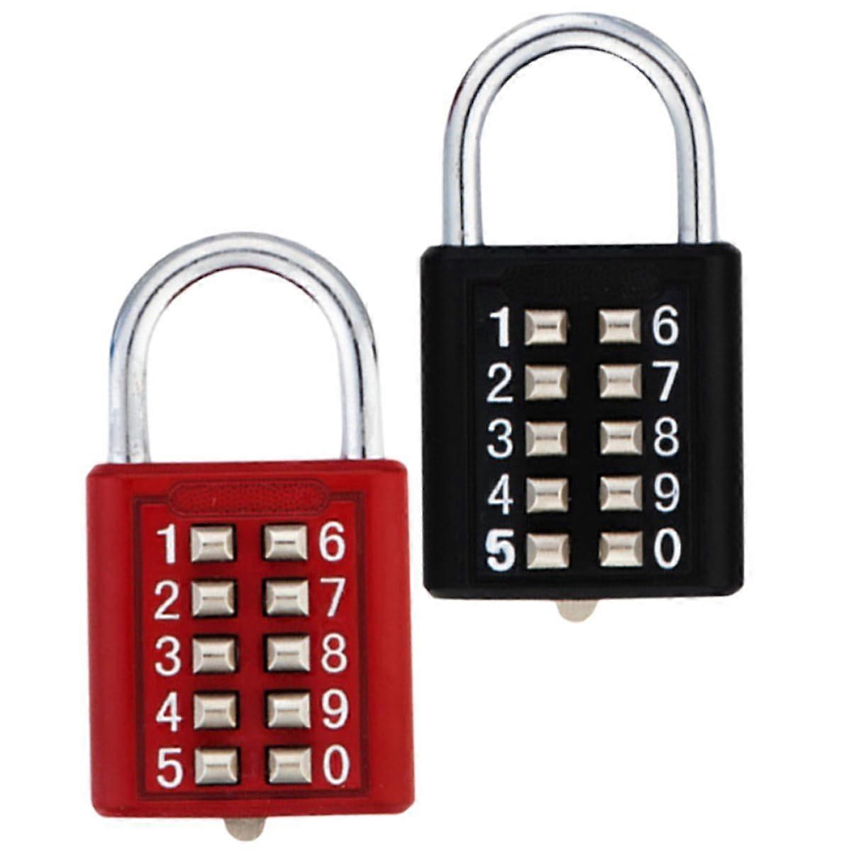 2Pcs Metal Luggage Locks Code Lock for Secure Storage for Gym Lockers Backpacks and Travel Weatherproof and Design