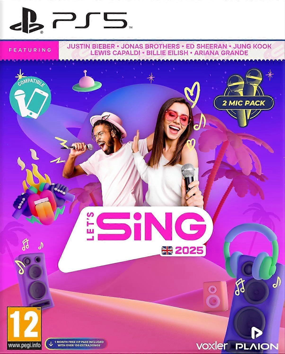 Lets Sing 2025 2 Mics Pack PS5 Game