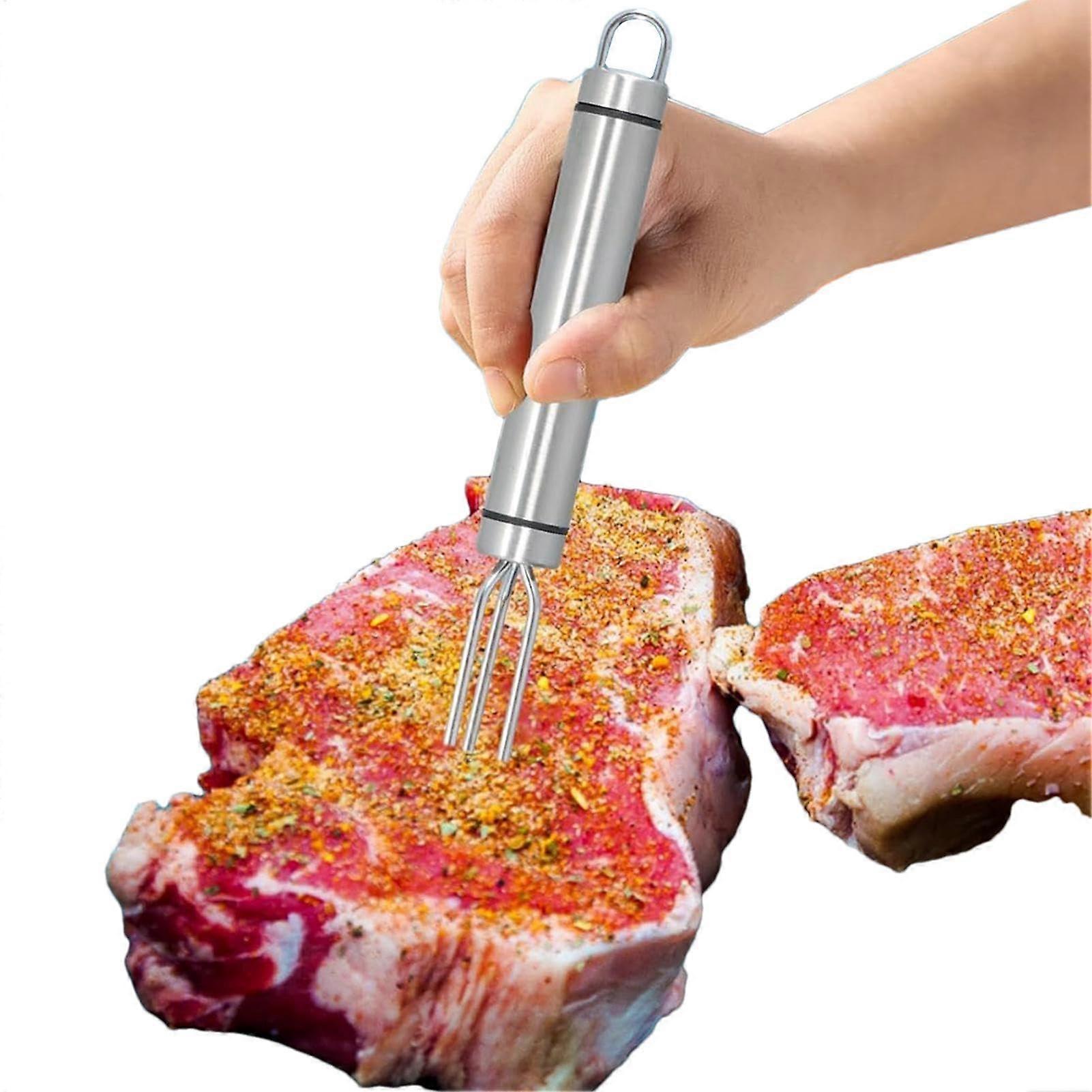 Stainless Steel Corn Forks Reusable Corn Skewers For Cob Ergonomic Handle Portable Multifunction Kitchen Tool For Meat