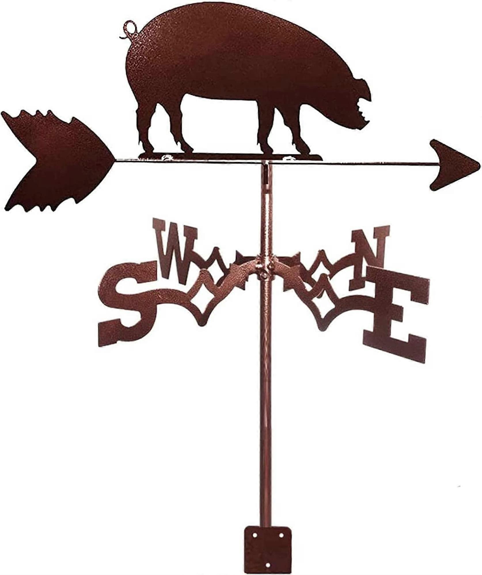 Creative weather vane measuring tools, handicrafts, ornaments, metal weather vane, wind direction indicator – Gift for home (Pig) Pig Ref: 1718