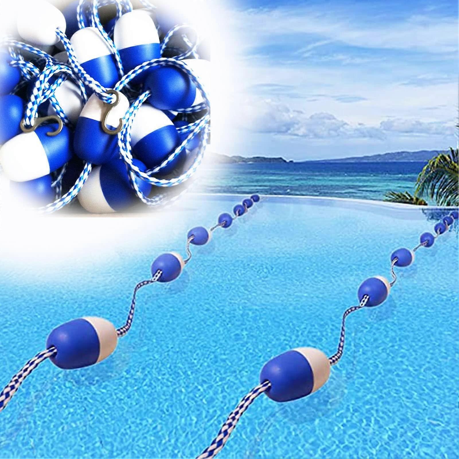 Pool Rope Divider with Buoy Safety Pool Rail Divider Outdoor AntiUV (L4 m/13.12 ft)