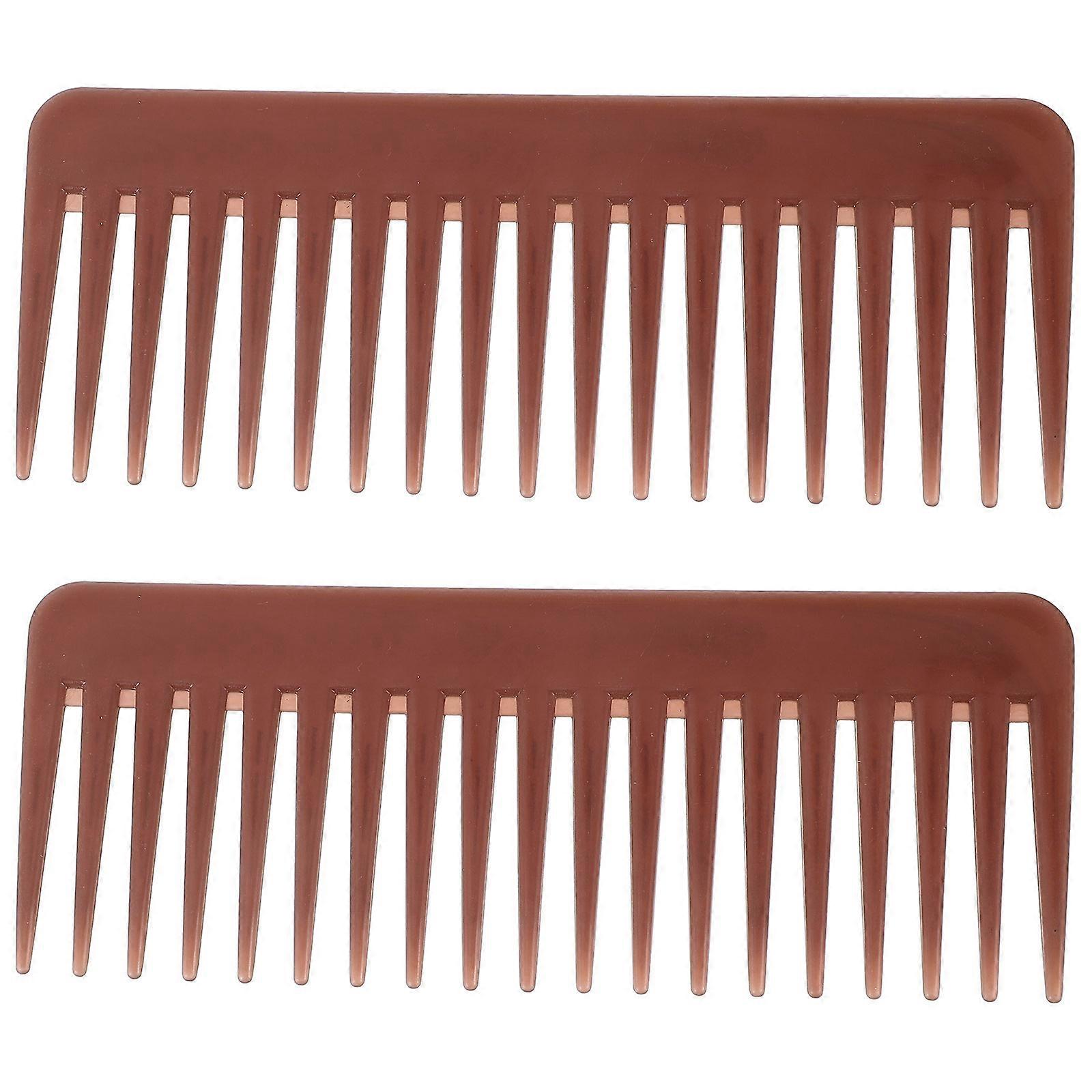 Portable Wide Tooth Comb Set Durable Lightweight Hair Detangling Tool for Curly & Wavy Hair Travel Friendly Styling Accessory