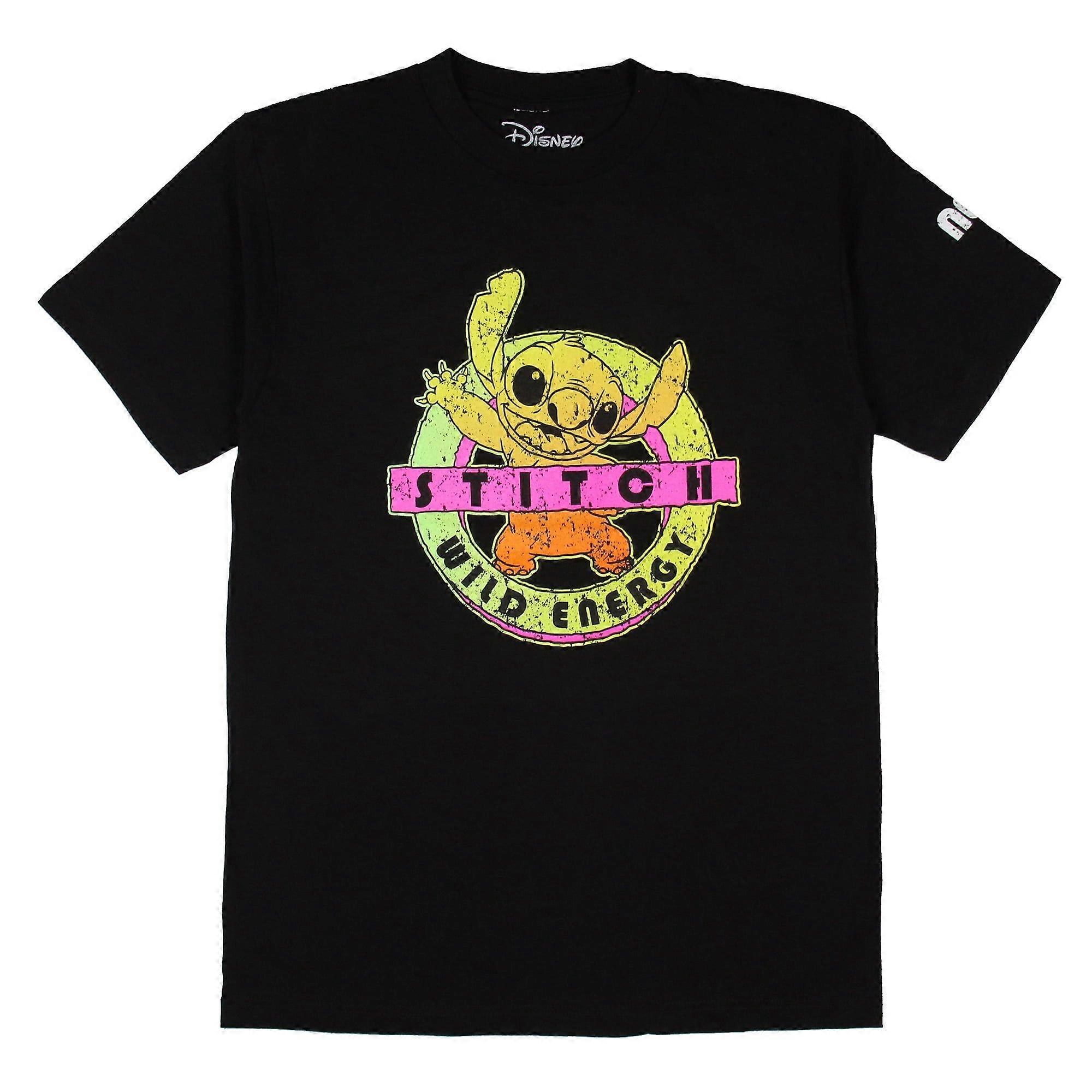 Neff Disney Men's Lilo and Stitch WIld Energy Worn Out Distressed Adult T-Shirt-Txa167ii997