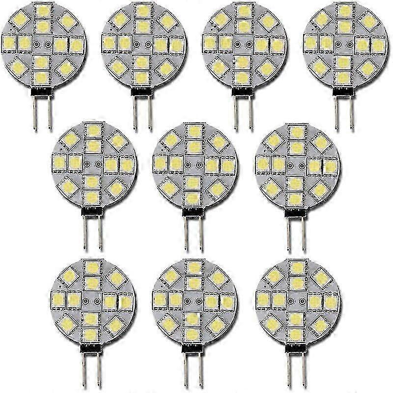 10x G4 Led Bulb Ac/dc 12v Non Dimmable White 6000-6500k Light Bulb Replacement 2w Halogen Lamp For Kitchen Camper Van Rv Trailer Boatfonepro