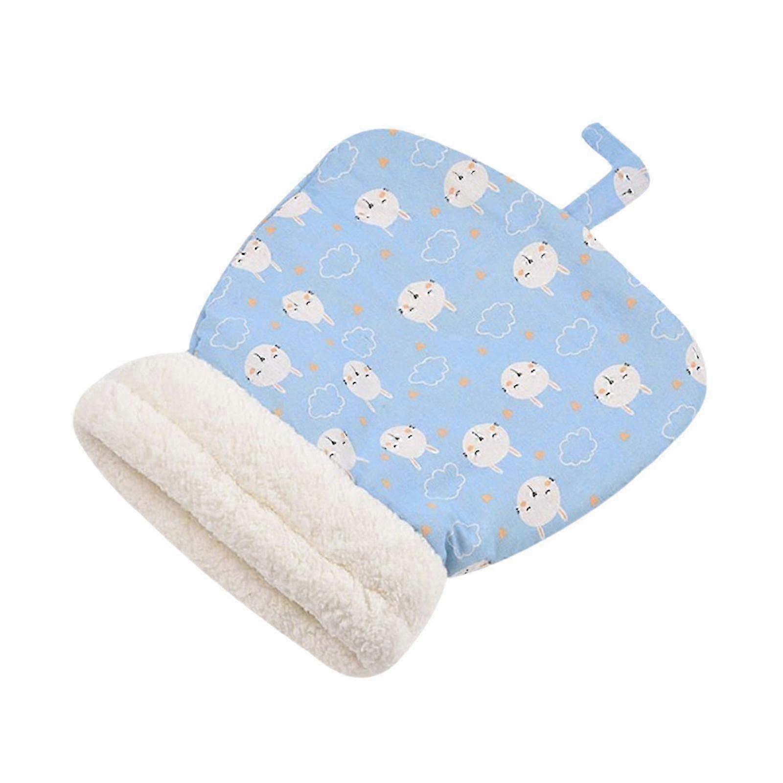 (Blue) Cat Winter Sleeping Bag Cat Bed Tunnel Interactive Toys Pets Nest For Kitten Pink