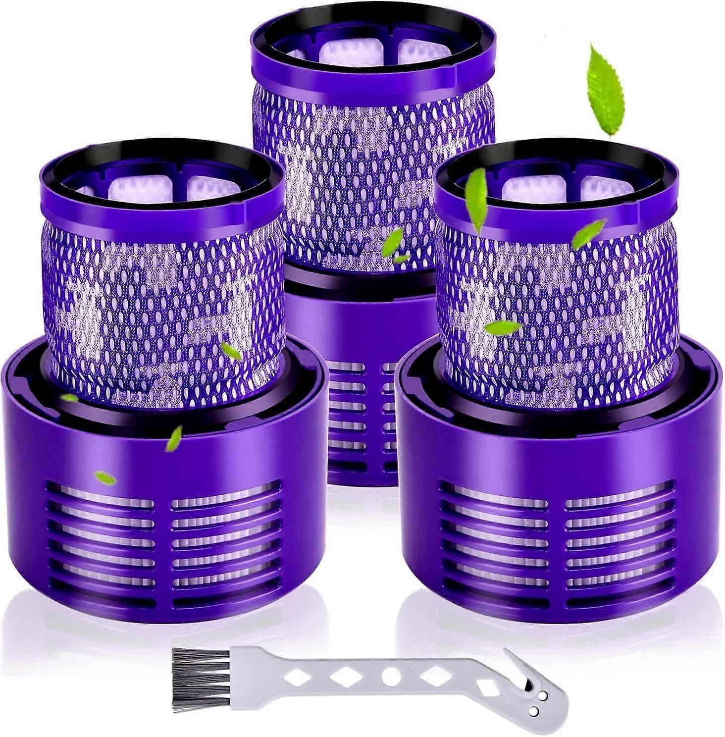 3 Pack V10 Filter for Dyson V10 Animal V10 Absolute V10 Total Clean V10 Cyclone SV12 Cordless Vacuum Filter Replacement Filters Parts Spares Washable