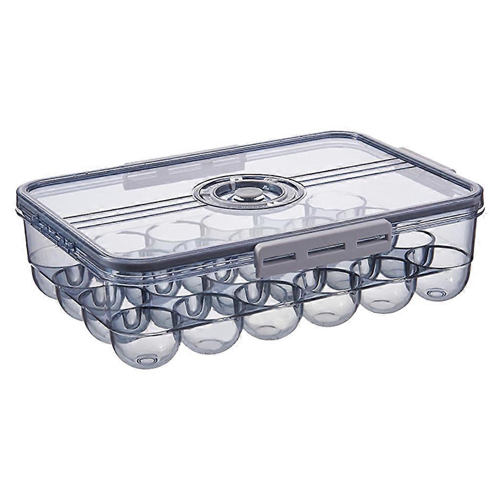 Egg Holder| Egg Tray Storage Box with Lid and Special Buckle,Stackable Plastic
