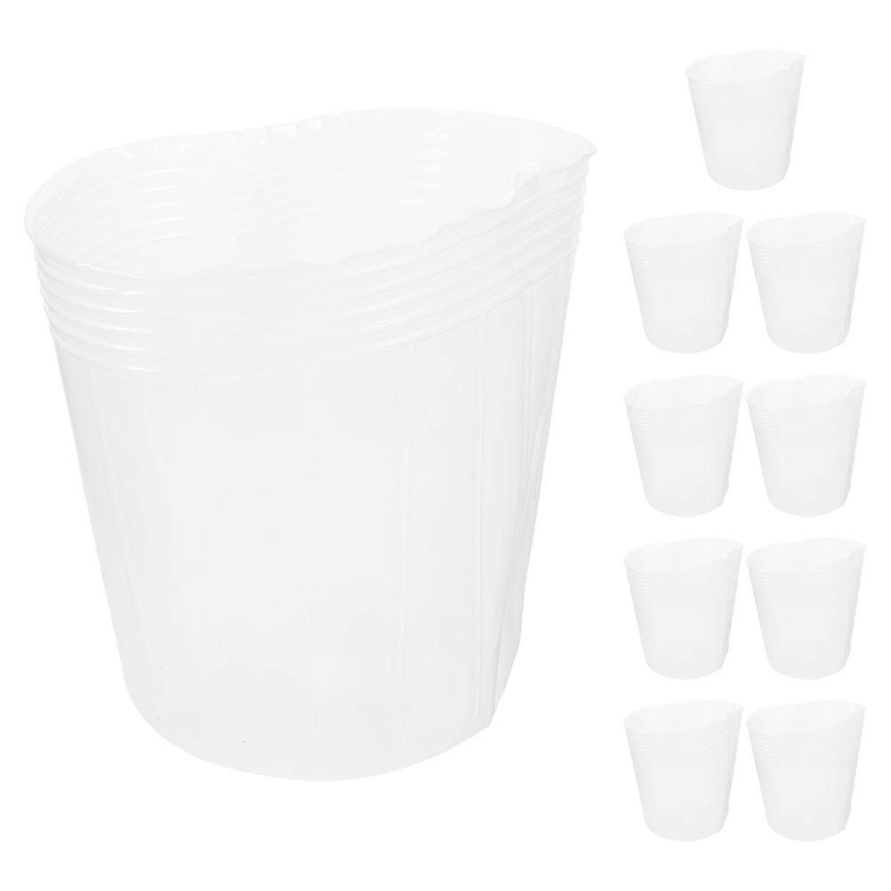 10pcs Transparent Plant Pot Liners for Easy Growth Monitoring – Durable, Versatile Inserts for Indoor & Outdoor Use, Replacement for Flower Pots and
