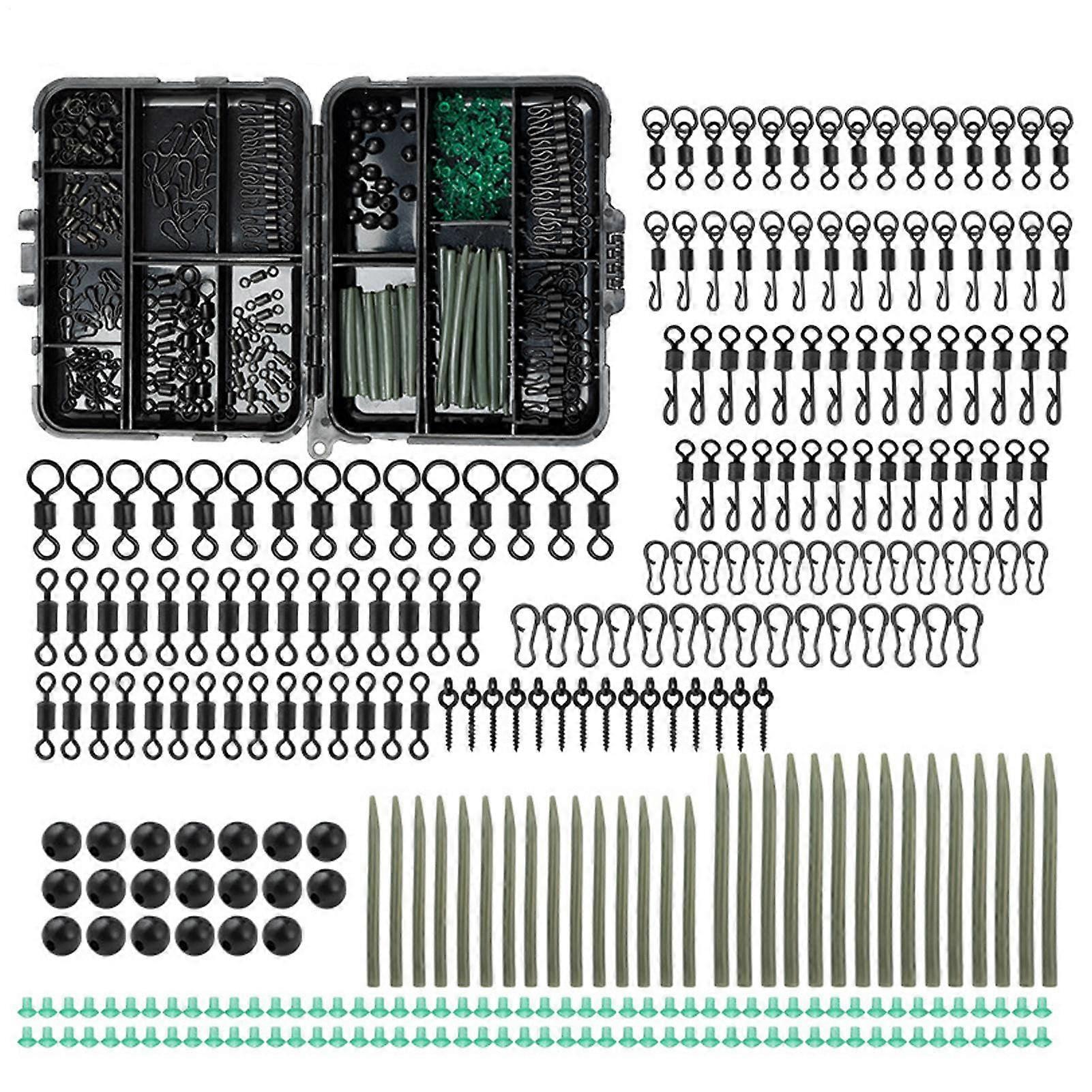 Anglerbedarf 300piece fishing accessories for bait and hooks highly sensitive portable equipment for river, lake, coast fresh salt water