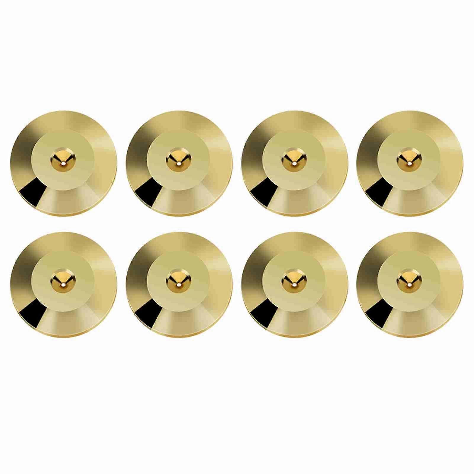 8 Pcs Universal Copper Speaker Isolation Pads 25 x 4mm Gold