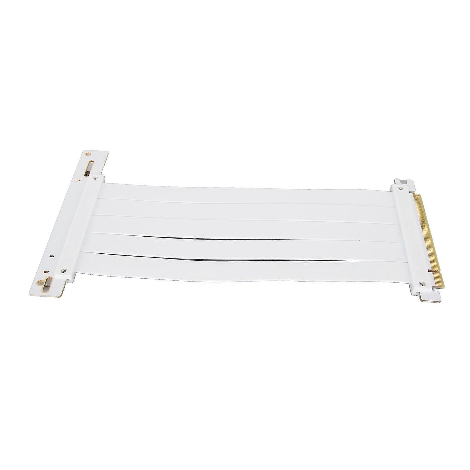 High Speed PCIE 4.0 x16 Extension Cable Flexible 90 Degree Riser Port for RTX 4090 Graphics Card White 20cm