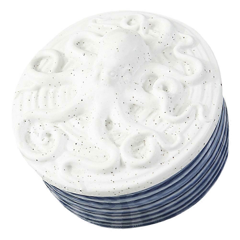 Storage Jar Kitchen Container Indoor Use Blue Ceramic 1Pcs