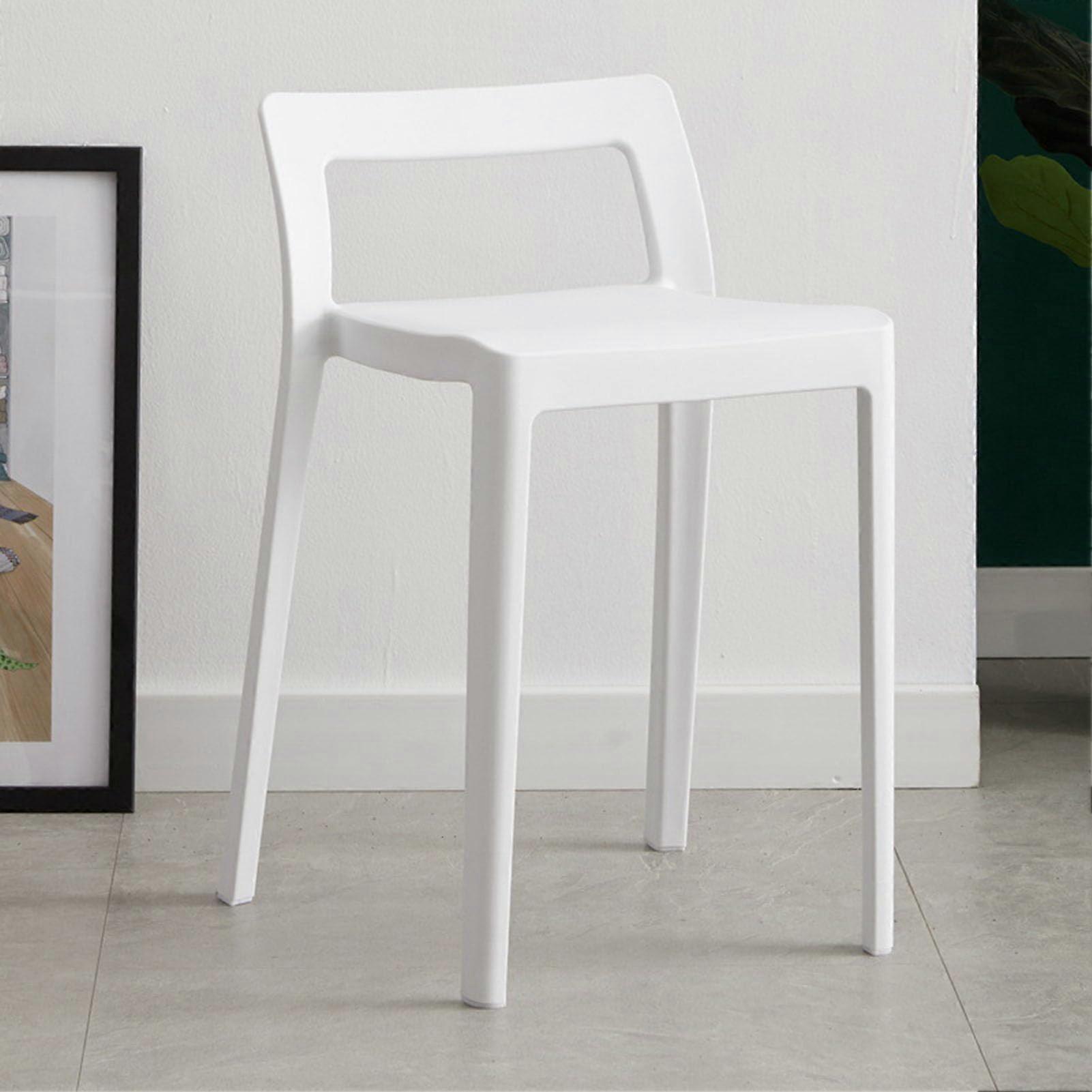 Stackable Dining Chairs in Set of 6, White