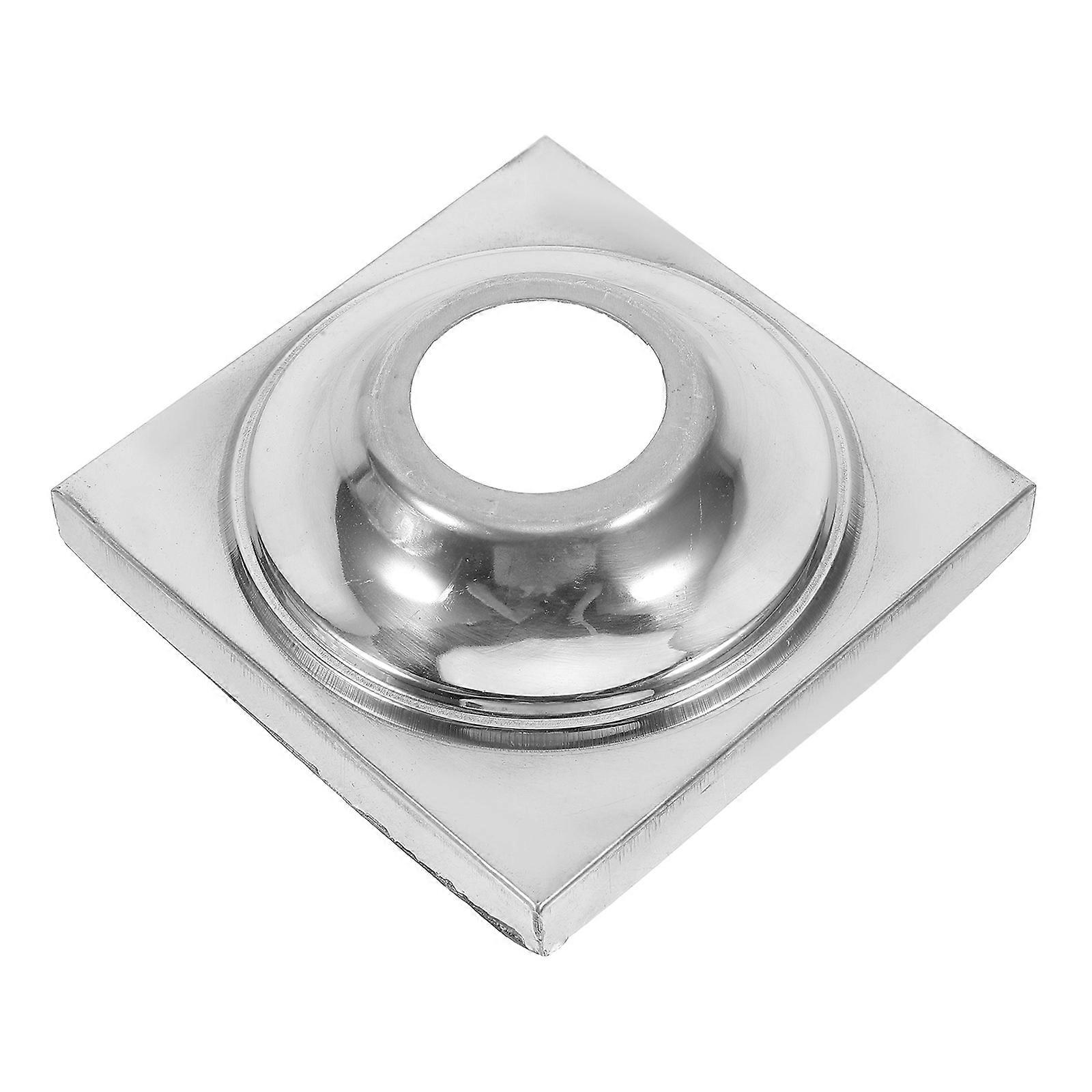 Gazing Base Stand Elegant Decorative Design Stainless Steel Square Base Flagpole Holder Public Spaces 1Pcs