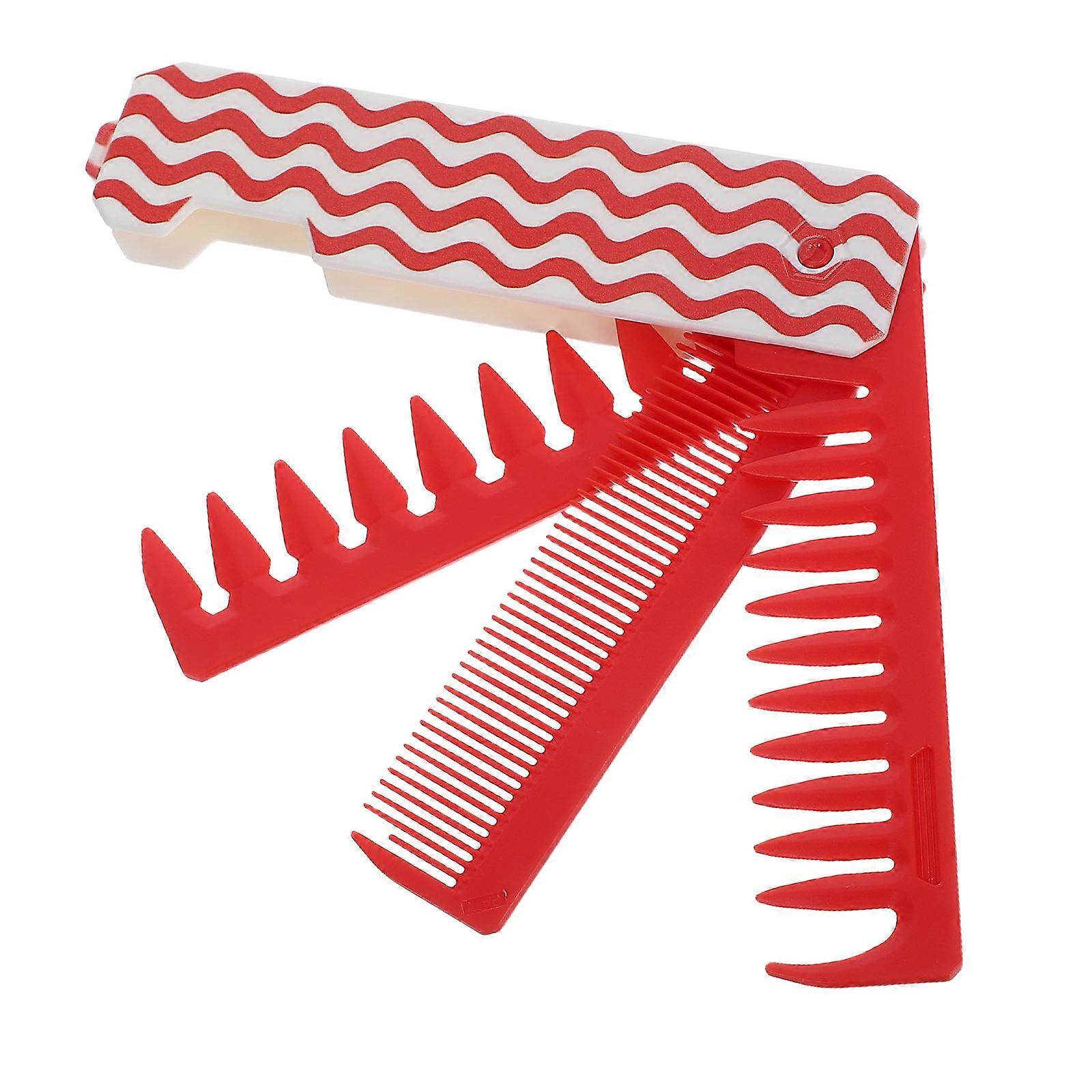 Comb Travel Friendly Wide Tooth Hairdressing Tool for Fluffy Hair Styling, Static Detangling, Compact Design