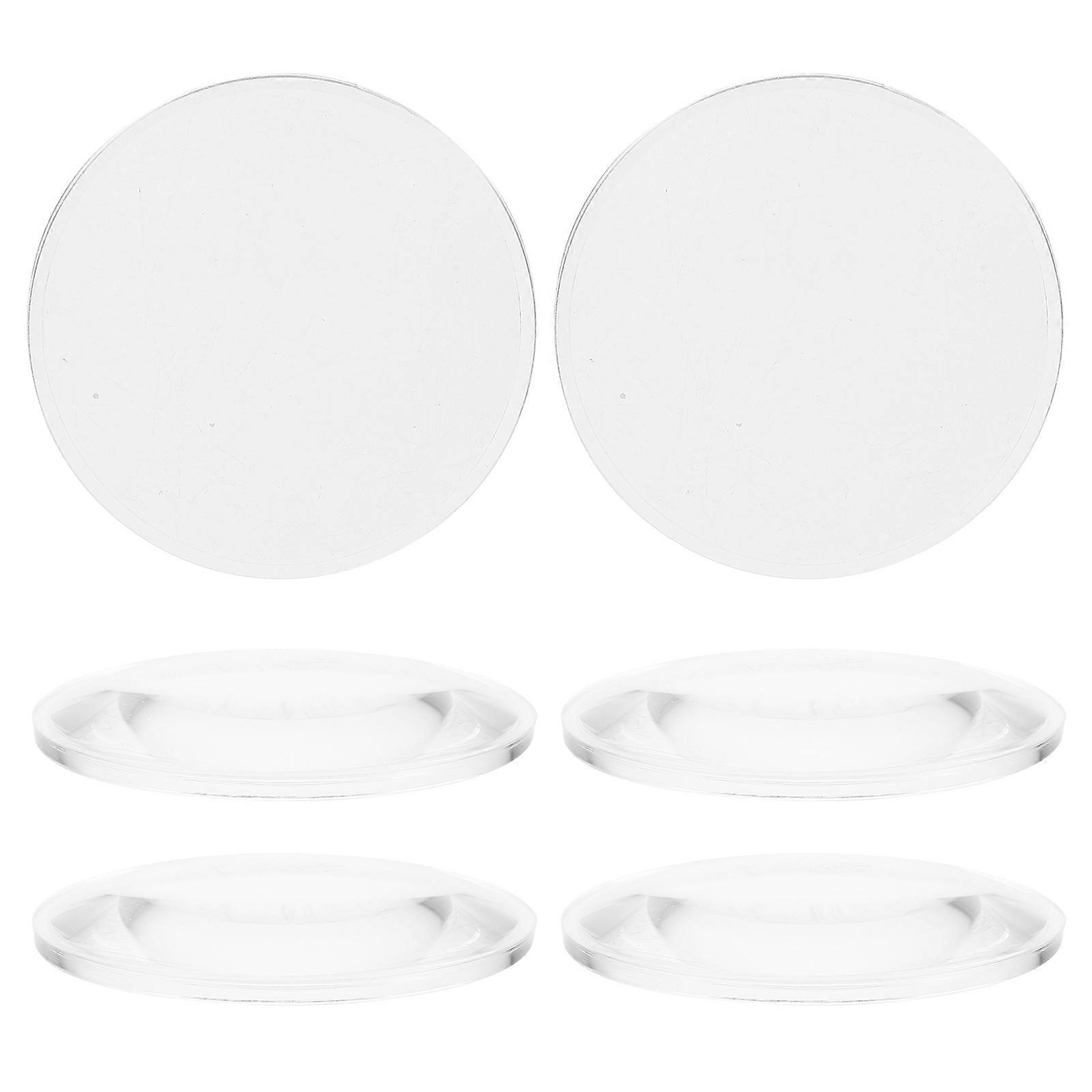 Physics Teaching Lens Optical Lens Classroom About Light Acrylic Double Convex Shape 6Pcs