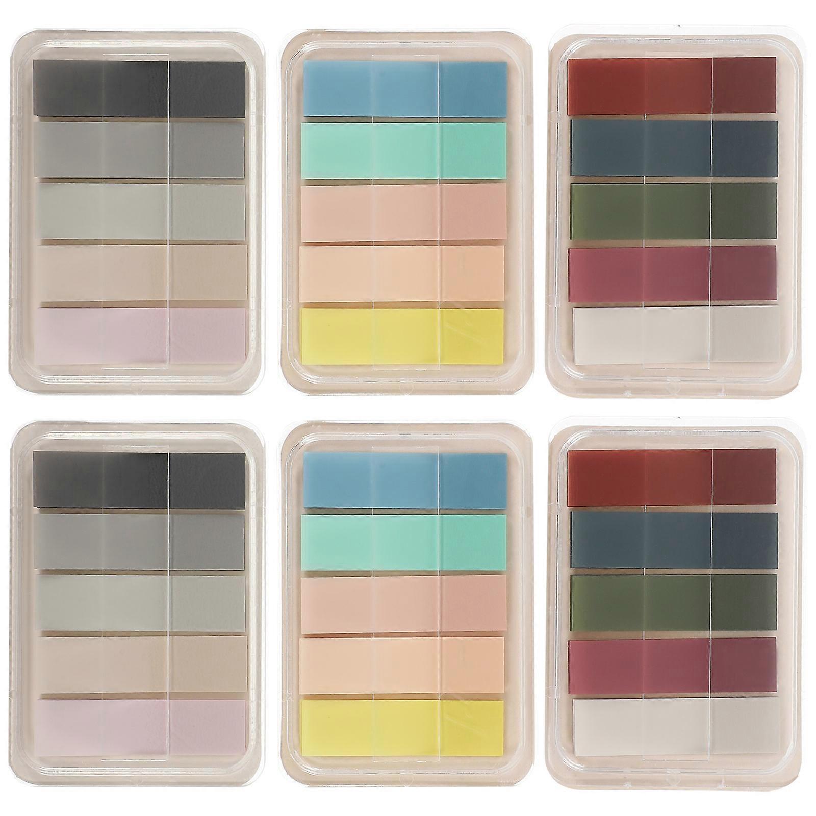 Book Supply Sticky Sentence Markers Office Use Readers Rectangular Simple Design 6 Boxes